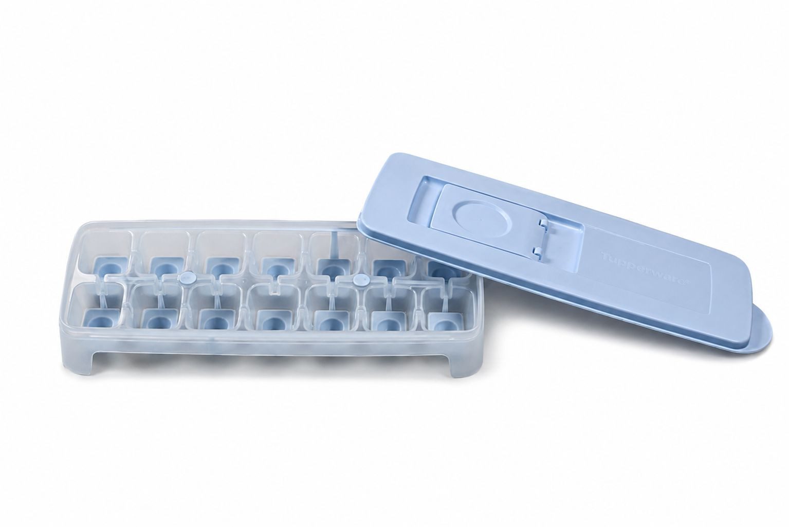 TUPPERWARE Eiswürfelform Eiswürfler hellblau-weiß