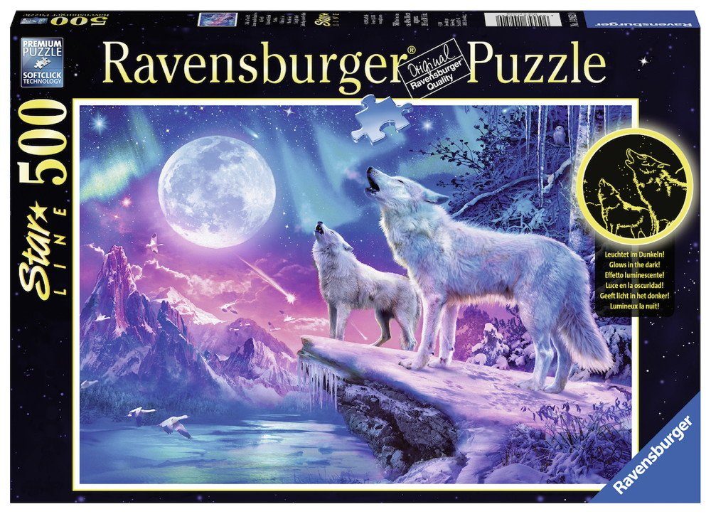 Ravensburger Пазли 500 Teile Ravensburger Пазли Star Line Wolf im Nordlicht 14952, 500 Пазлиteile