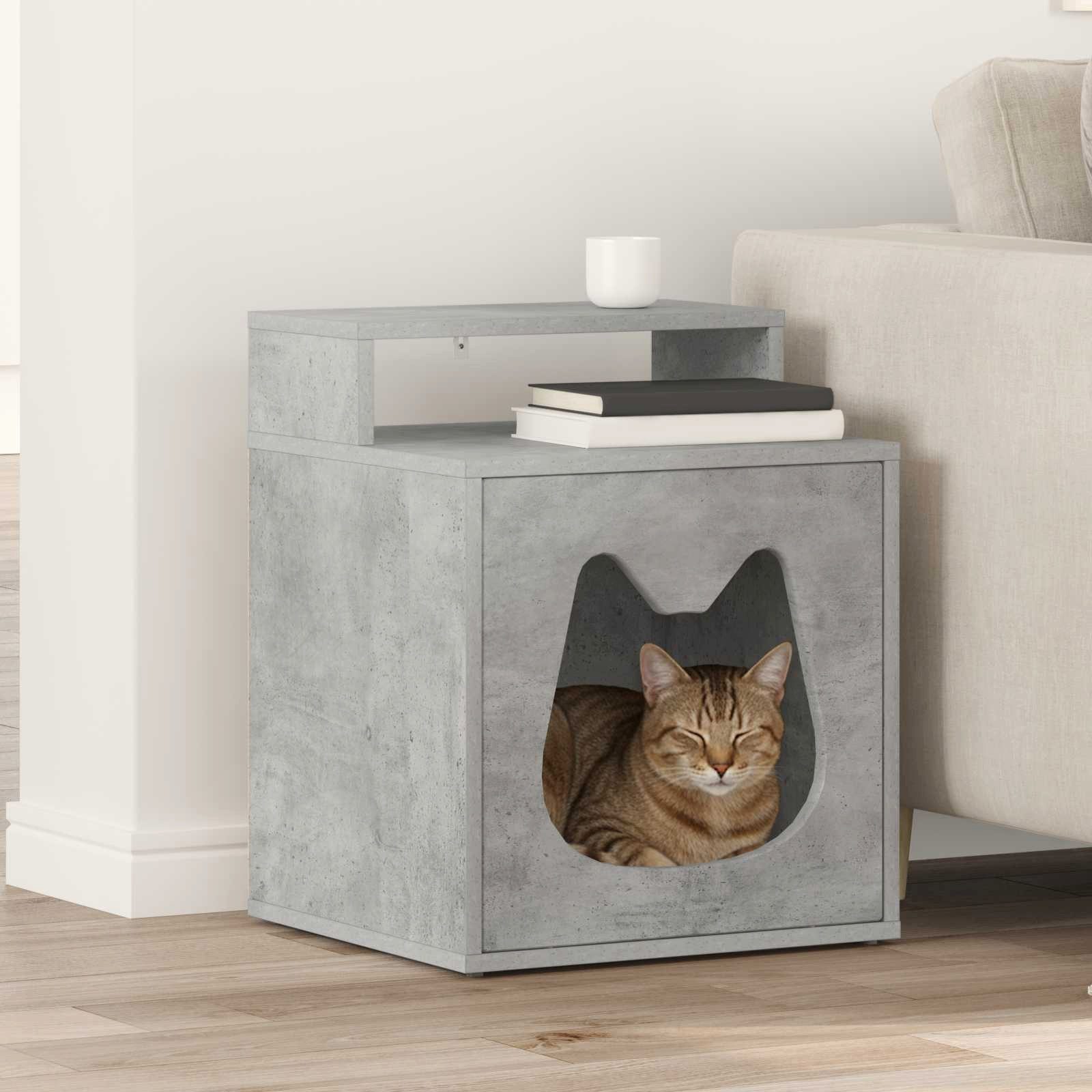 vidaXL Tierkorb 42,5 x 40 x 53,5 cm Katzenhaus Beton 42,5x40x53,5 cm Spanplatte