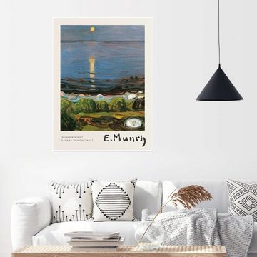 Posterlounge Poster Edvard Munch, Summer Night, Wohnzimmer Malerei
