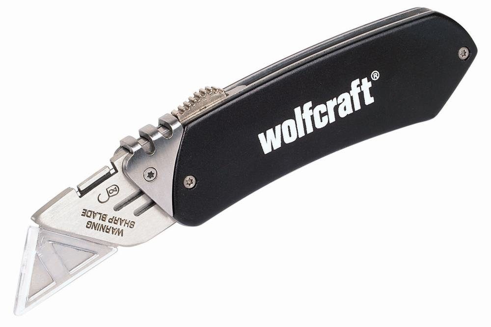 Wolfcraft Cuttermesser Wolfcraft Alu-Freizeitmesser mit Gürtelclip