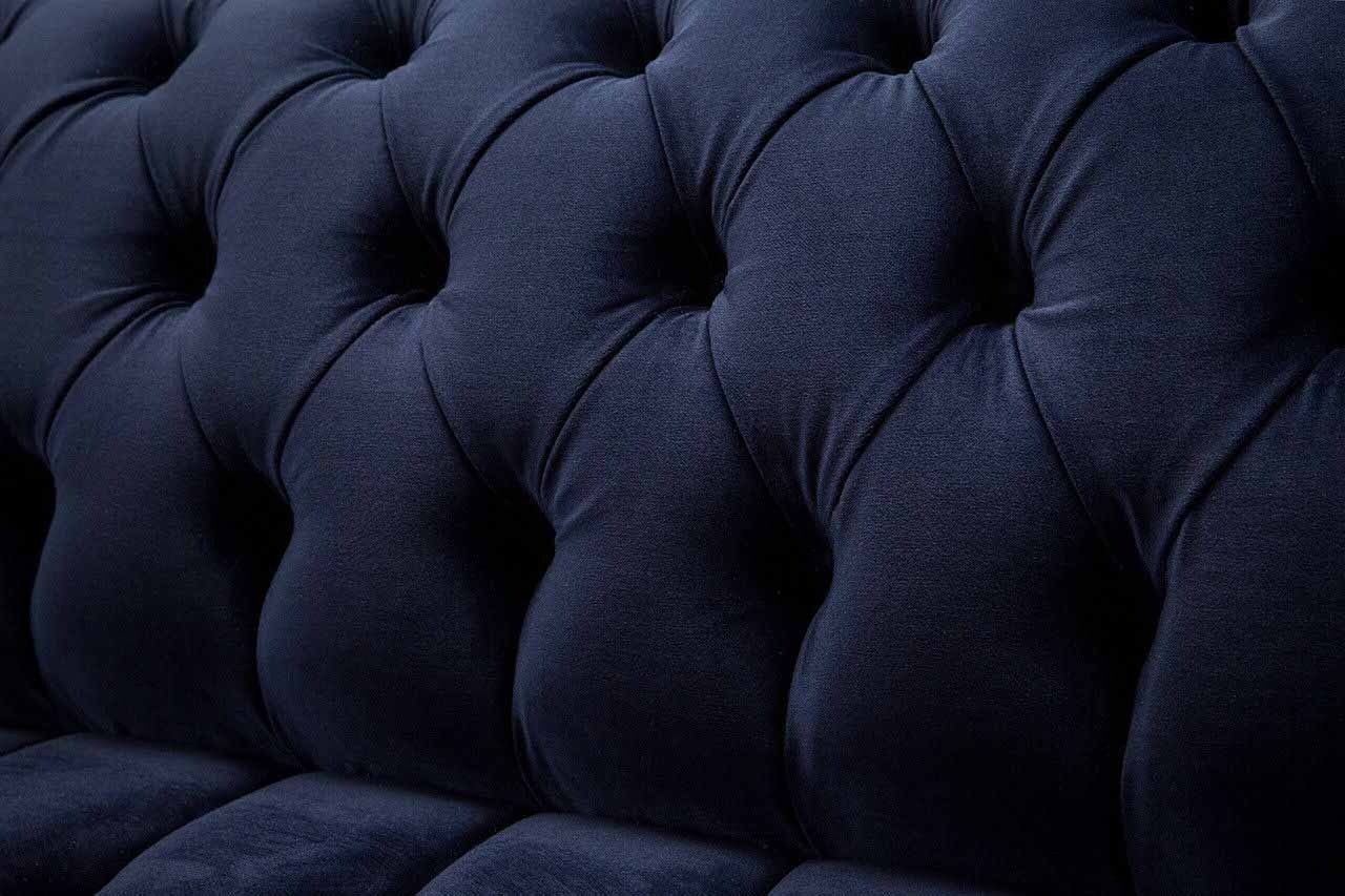 JVmoebel Sofa Luxus Sofa Dreisitzer Blau Couchen Stil Stoff Textil In Europe Couch Möbel, Sofas Made