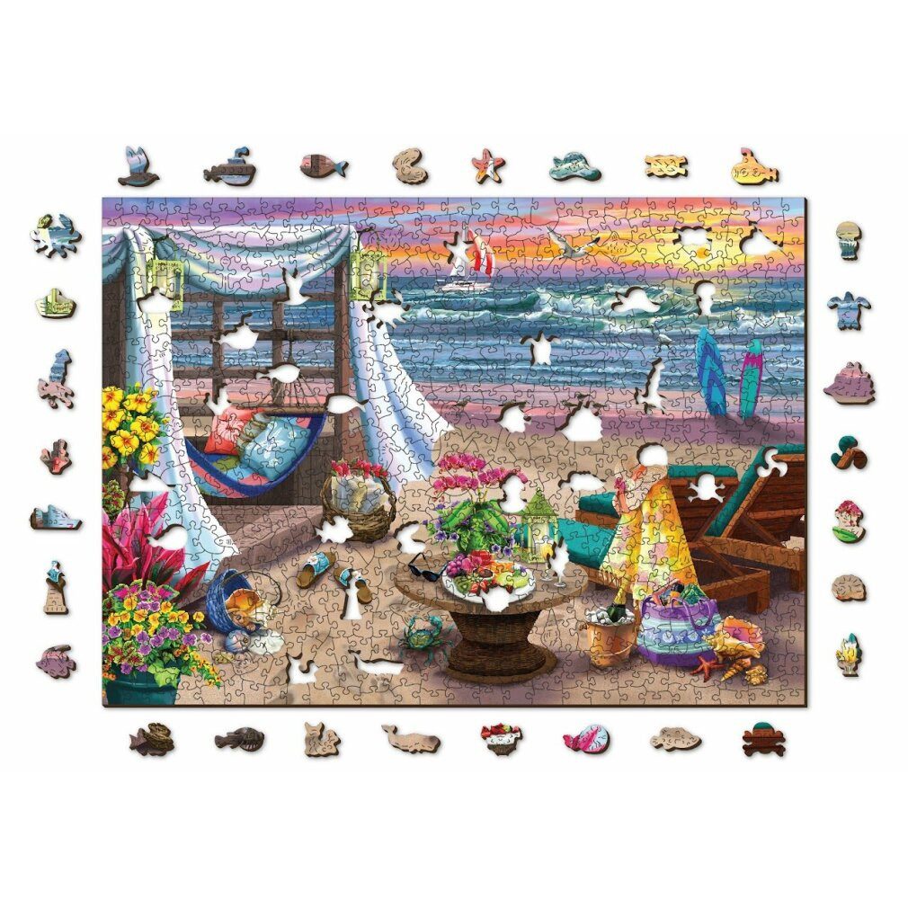 Wooden City Puzzle Holzpuzzle Sommerzeit 2in1, 505 Teile ECO, Puzzleteile