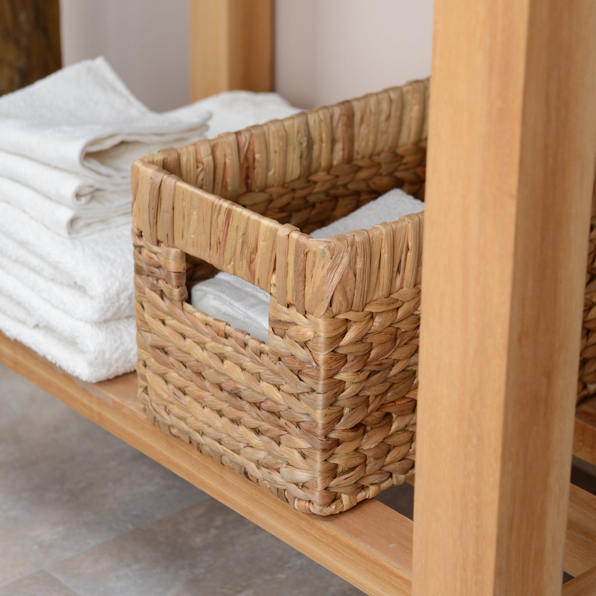 wohnfreuden Aufbewahrungskorb Korb Cagedo aus Wasserhyazinthe