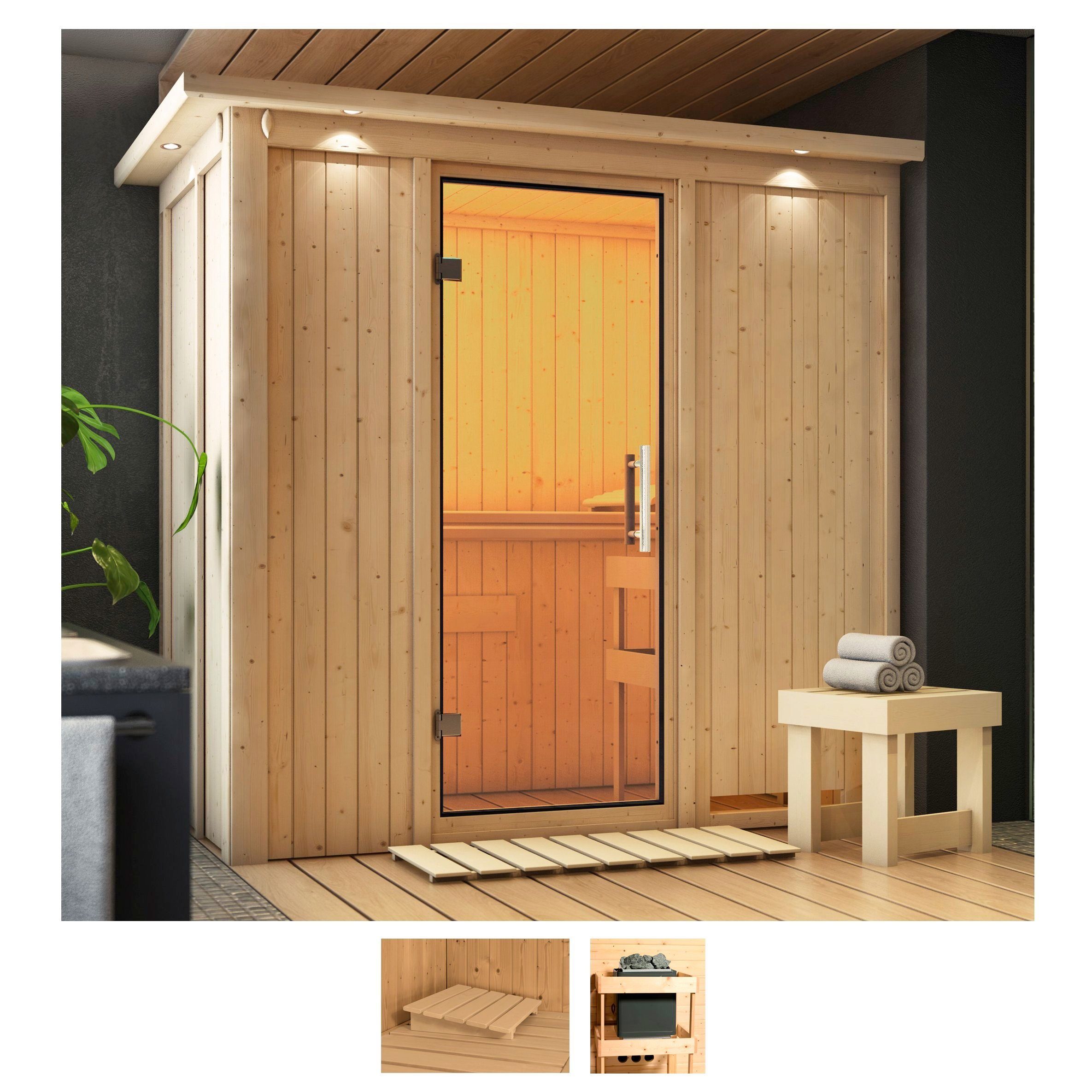 Karibu Sauna Vada, BxTxH: 210 x 132 x 202 cm, 68 mm, (Set) ohne Ofen