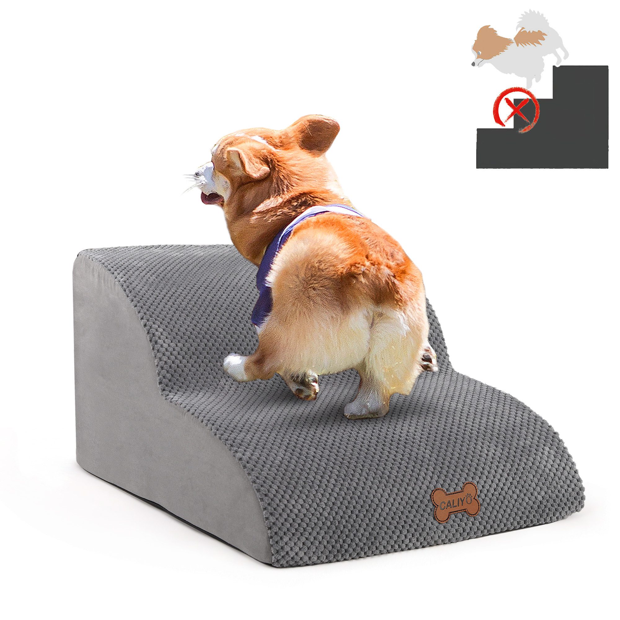 CALIYO Hunderampe Hundetreppe 2 Stufen rutschfest günstig online kaufen