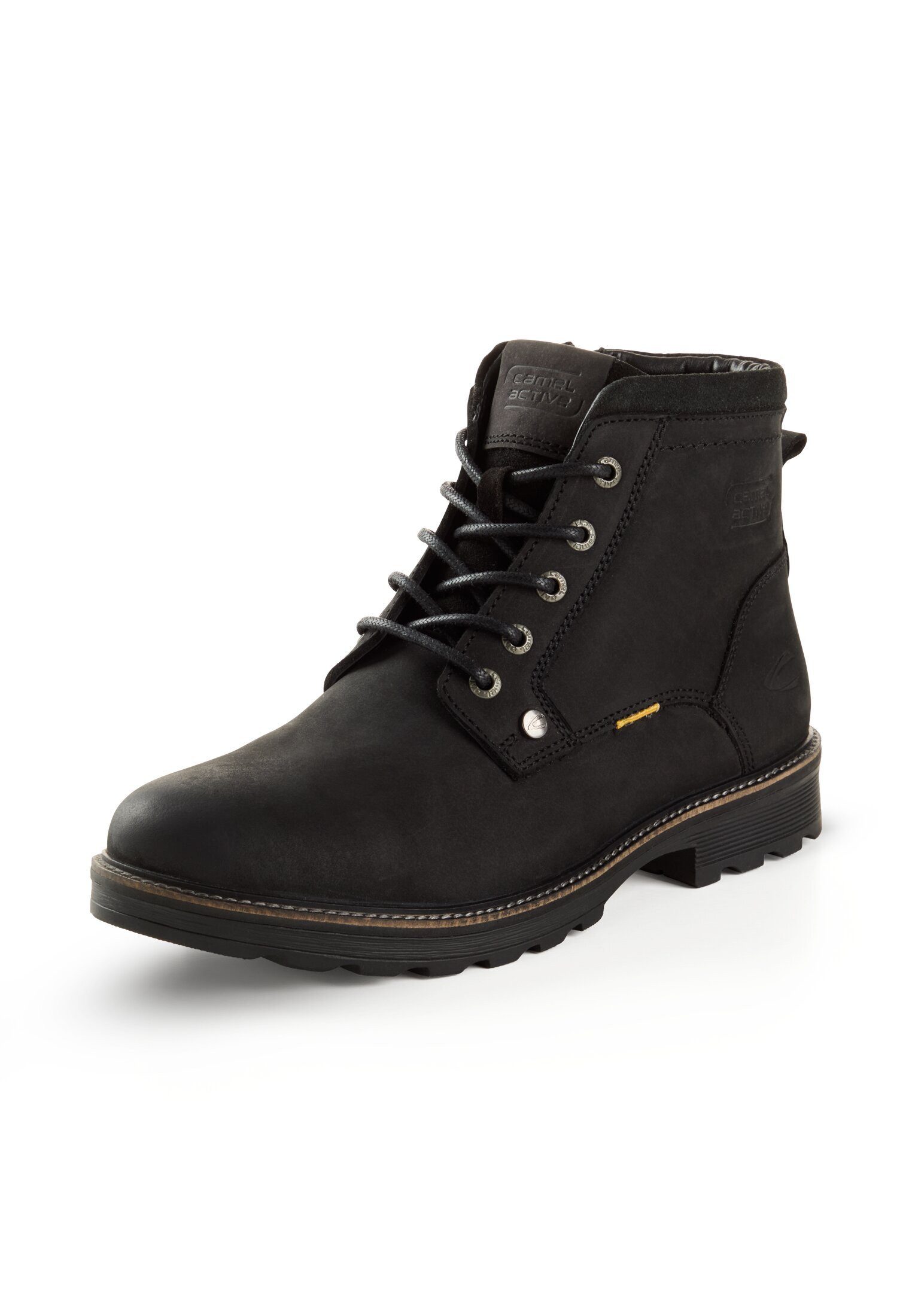 camel active Boot aus echtem Leder Schnürschuh