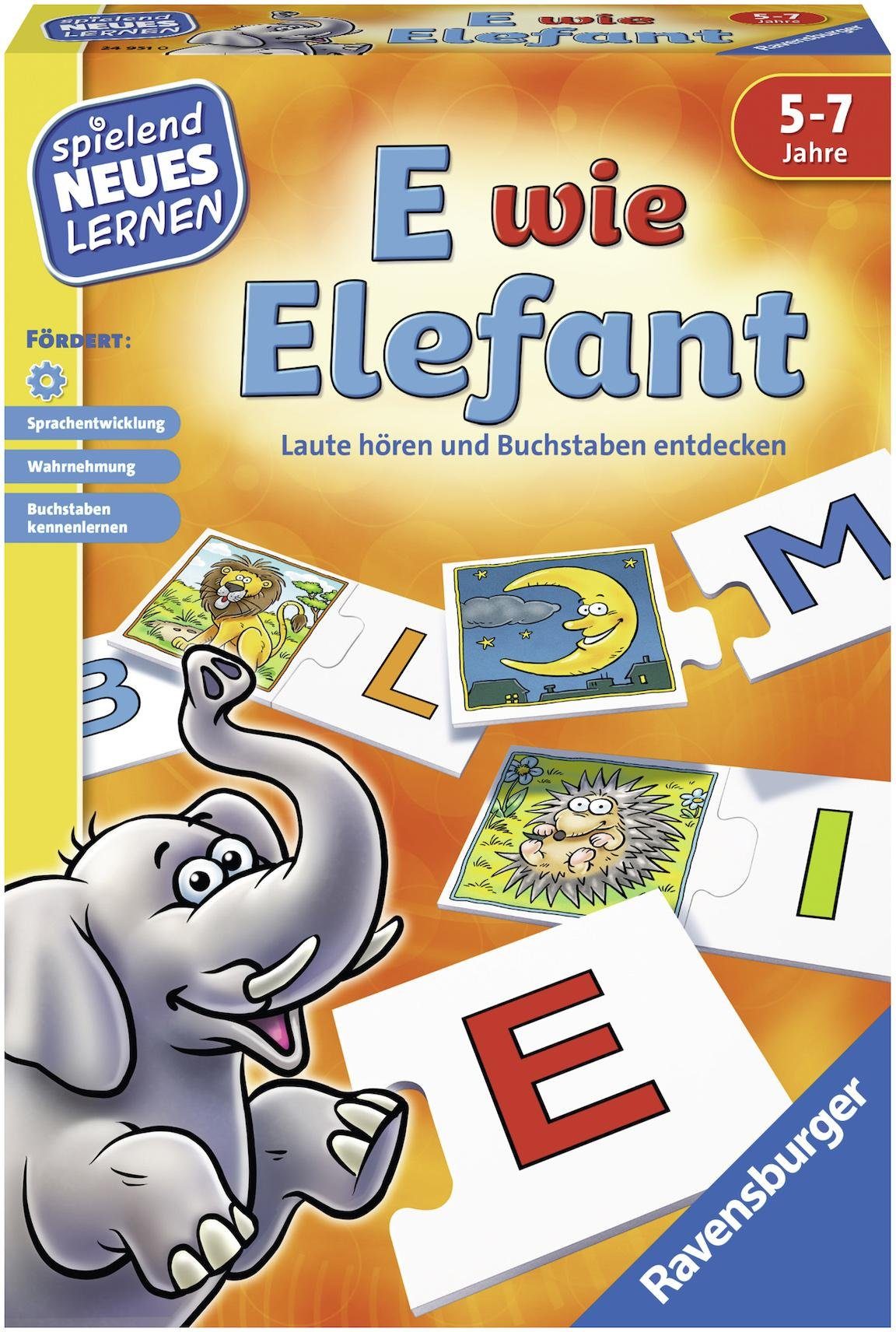 Ravensburger Spiel, E wie Elefant, Made in Europe, FSC® - schützt Wald - weltweit