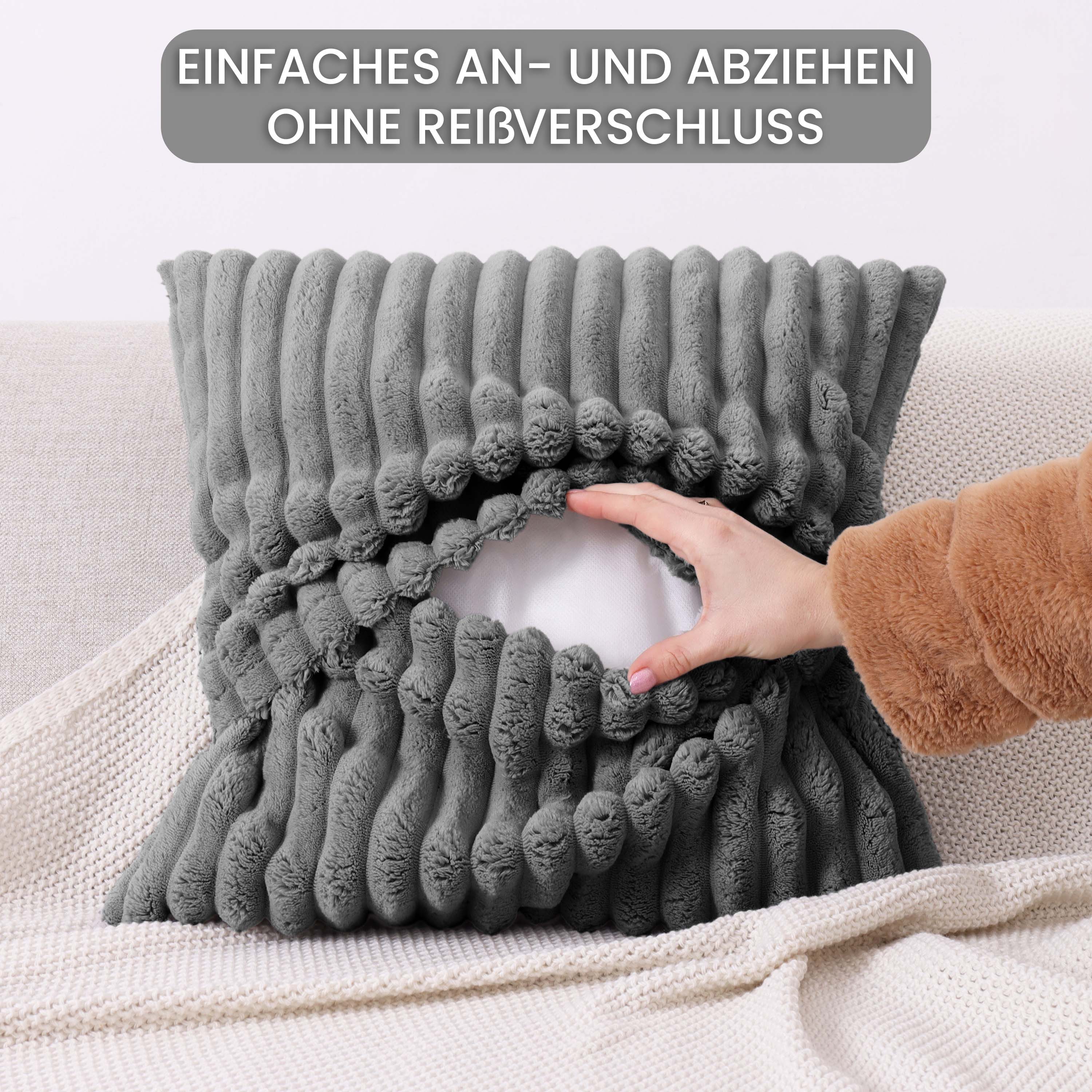 Amilian Dekokissen Sofakissen Couchkissen 2er Set Zierkissen mit Kissenfüllung, (2 Stück), 40x40 cm, Dekokissen mit Füllung und Bezug; Wohnkissen