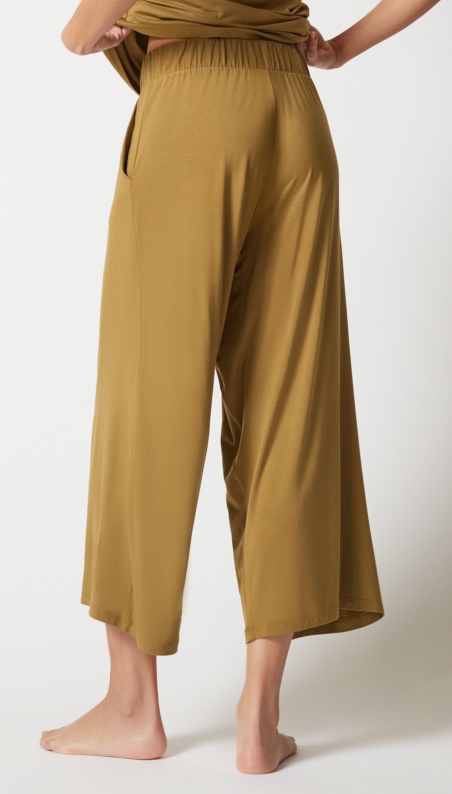Skiny Pyjamahose Damen Culotte Pyjama Design (1-tlg) Modisches Hose