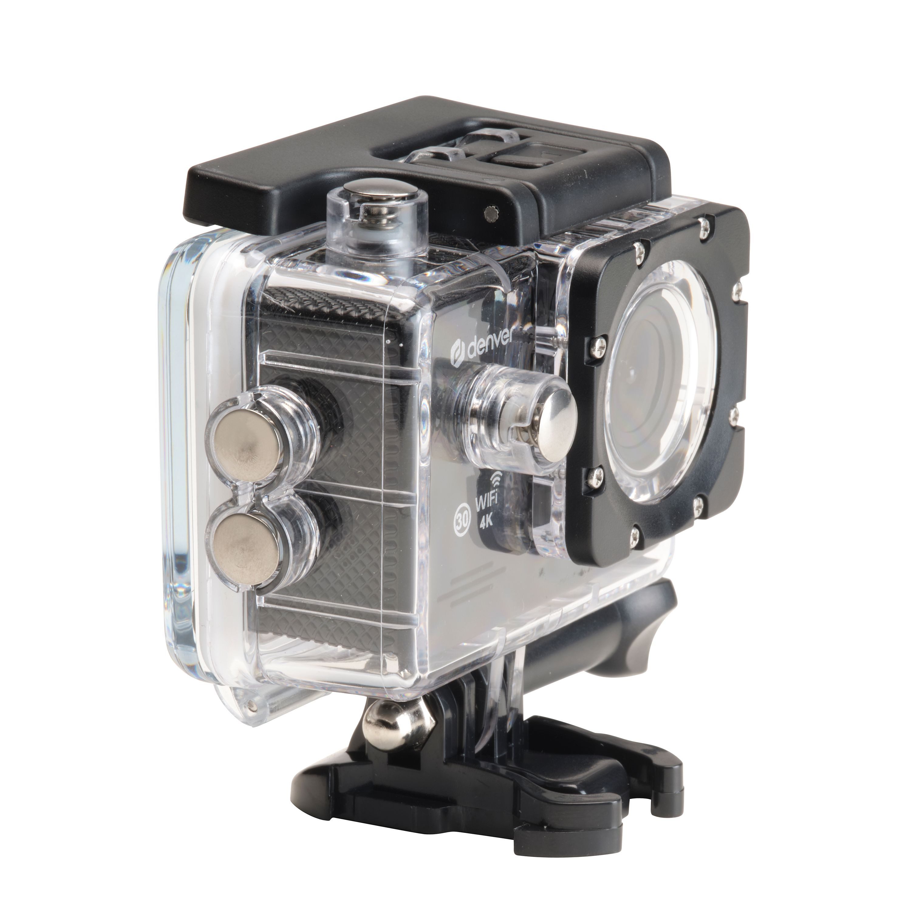 Denver ACK-8064 Action Cam (4K Ultra HD, 1x ACK-8064 Actioncam mit Equipment, 4k UltraHD, eingebautes Mikrofon)