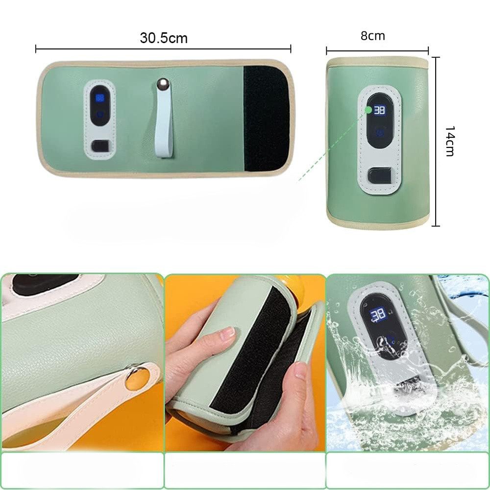 Coonoor Babyflaschenwärmer Tragbarer Baby Flaschenwärmer,USB Flaschenwärmer, Einstellbare Temperatur Babyflaschenwärmer