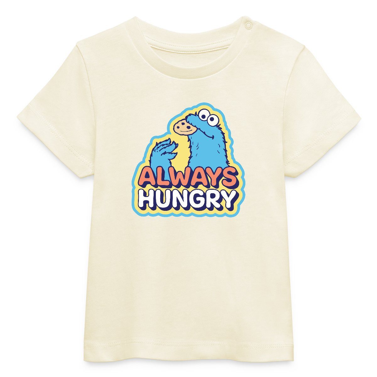 T-Shirt Sesamstraße Krümelmonster Design Always Hungry Bio Baby T-Shirt