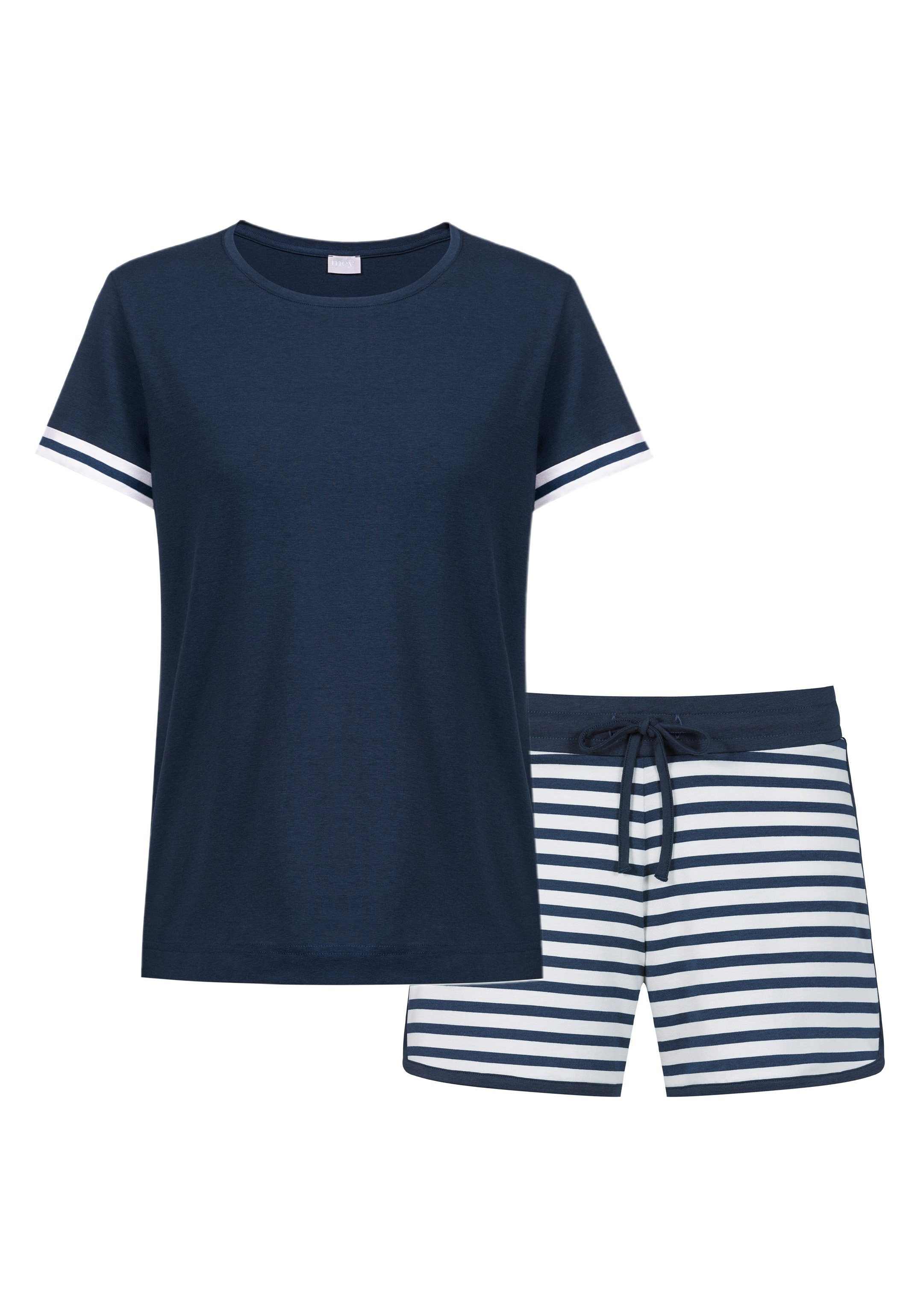 im tlg) und Pyjama kurze Hose - Set (Set, - Kurzarm-Shirt 2 Mey Atmungsaktiv Tessie Schlafanzug