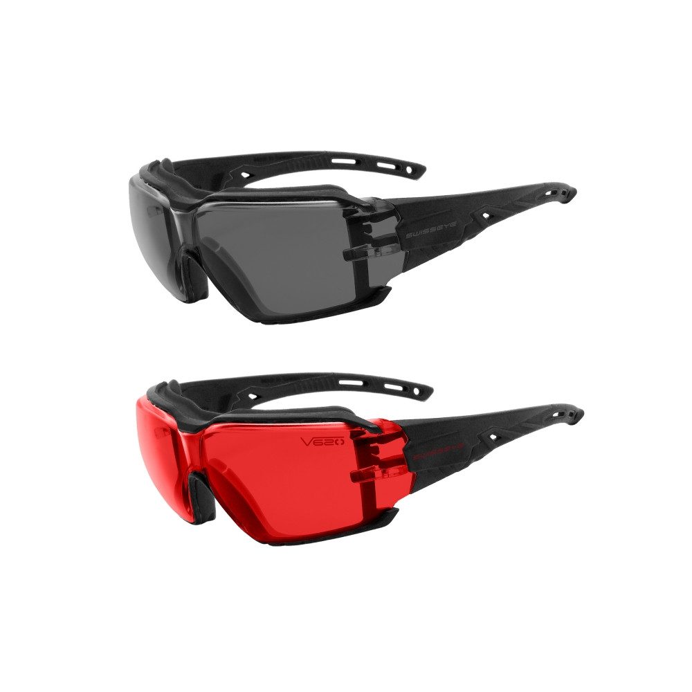SWISS EYE® Fahrradbrille TARGET V620 Red TACT. Brille mit Antifog- und Antiscratch-Beschichtung