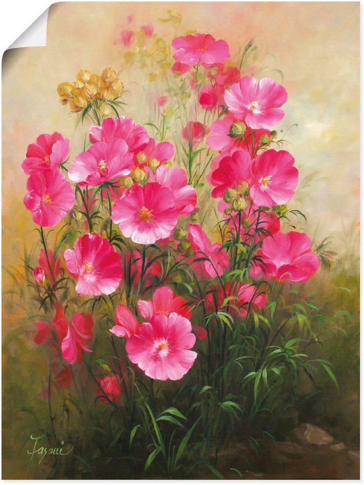 Artland Wandbild Pinke Blumen, Blumenbilder (1 St), als Alubild,  Leinwandbild, Wandaufkleber oder Poster in versch. Größen