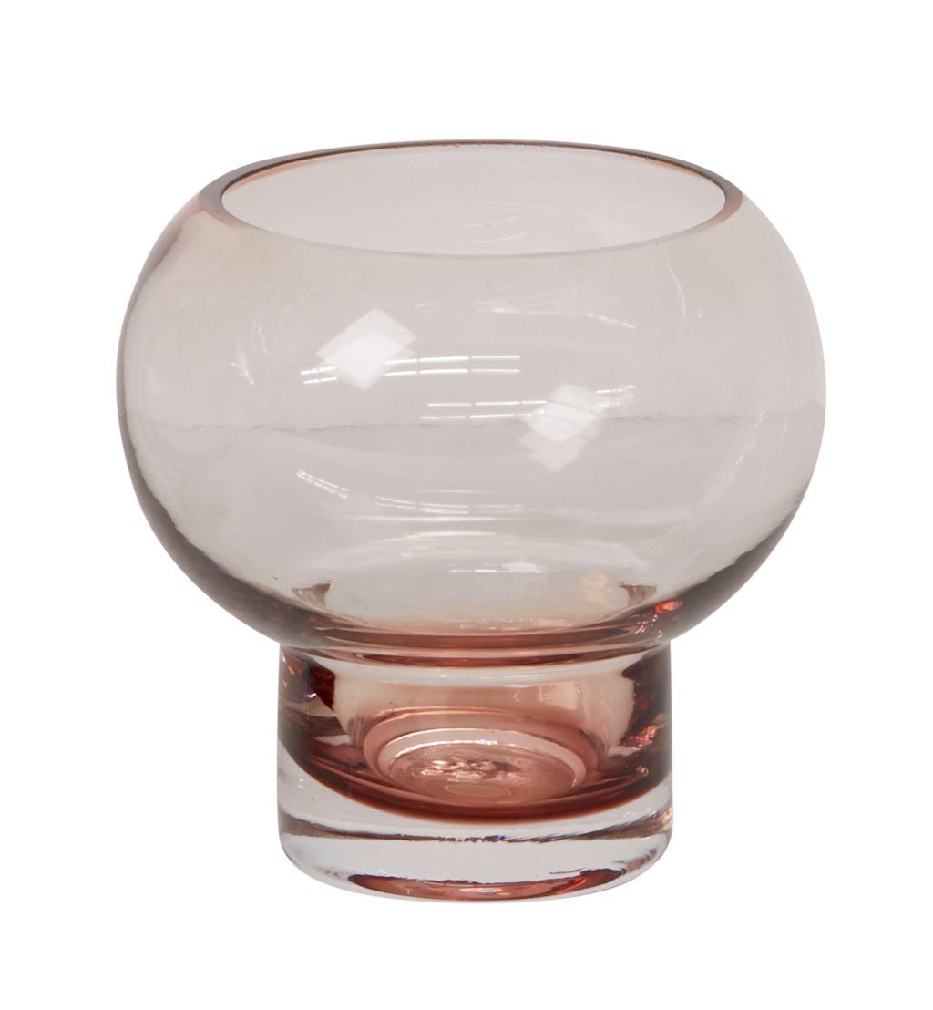 Rudolph Keramik Windlicht Windlichtglas "Lou", St), 12cm, Glas H (1 11,5cm, rosè Dickes Ø