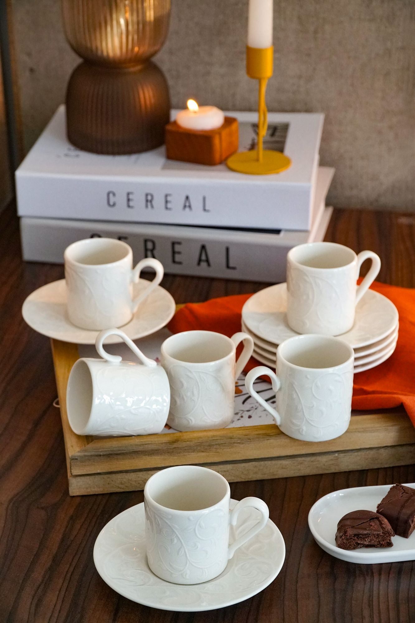 Hermia Concept Geschirr-Set Becher (12-tlg), Porzellan, 12-teiliges Set