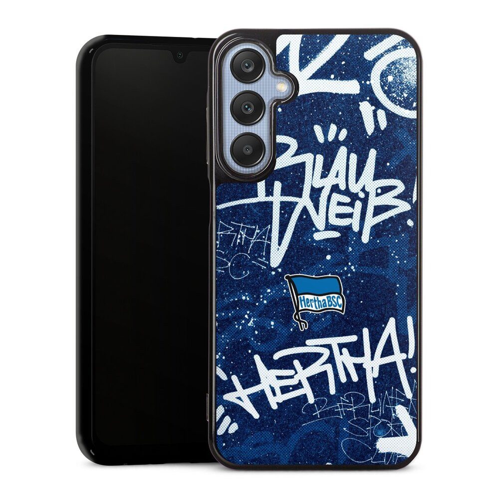 DeinDesign Handyhülle Hertha BSC Graffiti Offizielles Lizenzprodukt Street Graffiti, Samsung Galaxy A25 5G Silikon Hülle Bumper Case Handy Schutzhülle