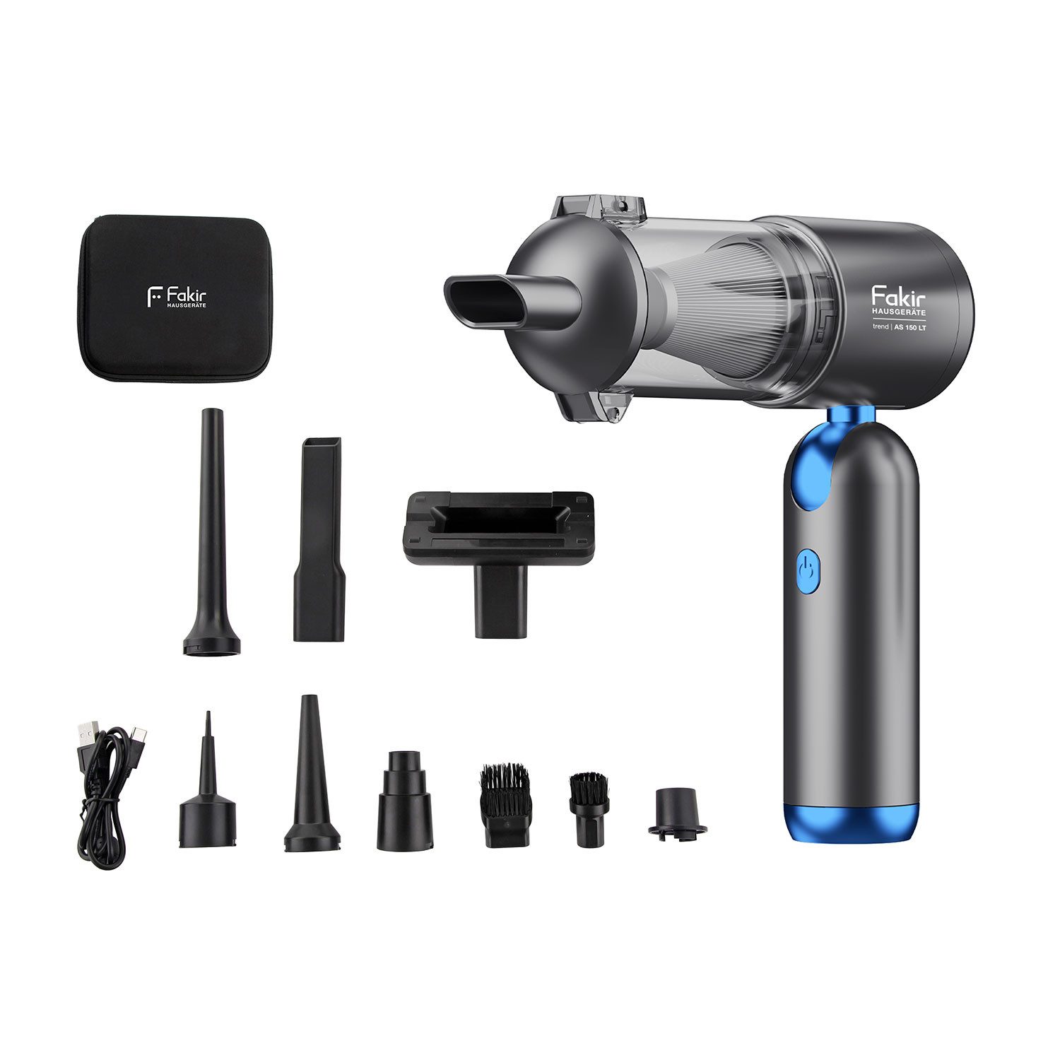 FAKIR Akku-Hand-und Stielstaubsauger trend AS 150 LT Akku-Handstaubsauger, 120 W, geeignet für Tierbesitzer, Ritzen, Allergiker