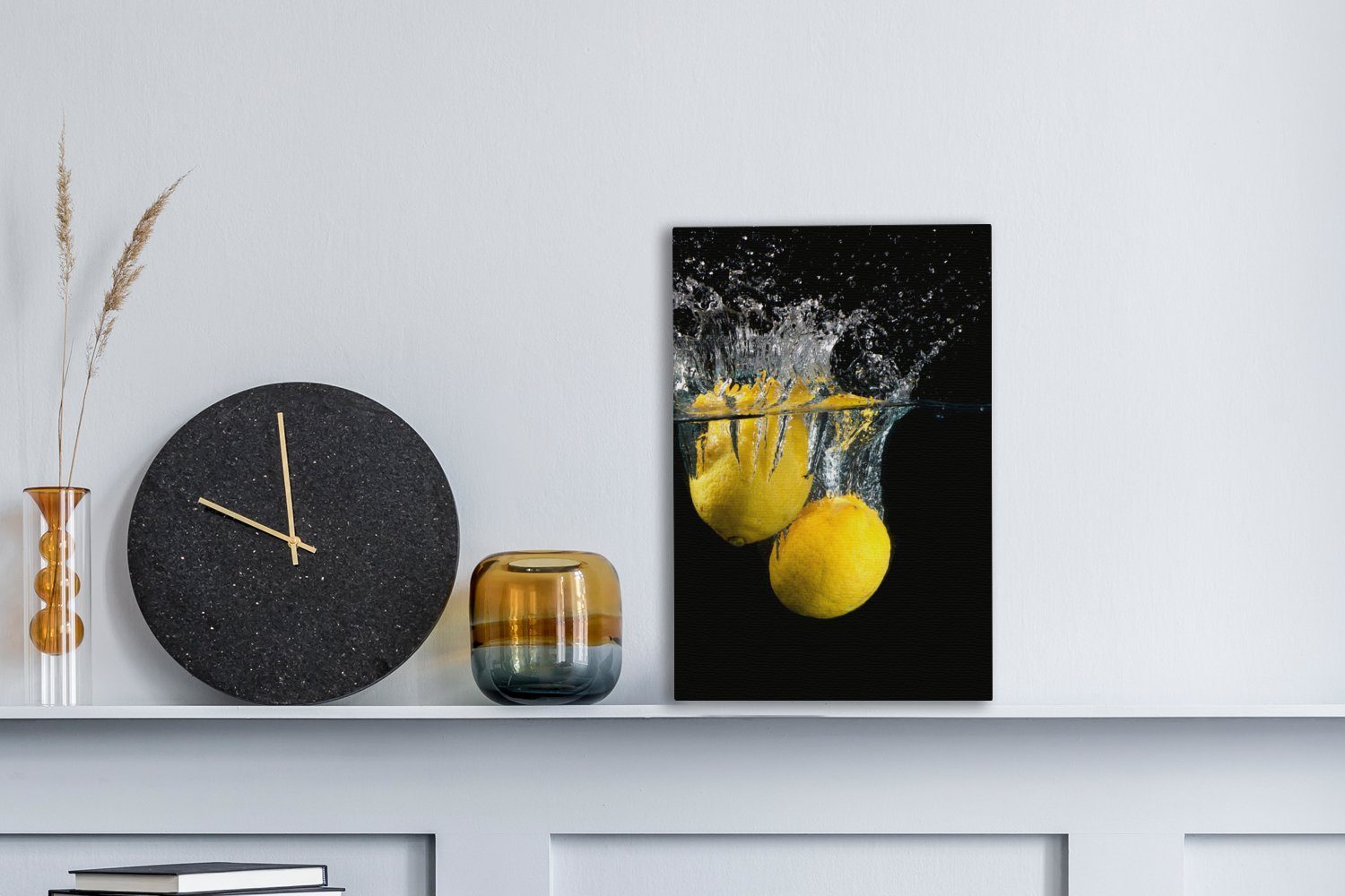 OneMillionCanvasses® Leinwandbild Zitrone - Frucht - Stilleben - Wasser - G günstig online kaufen