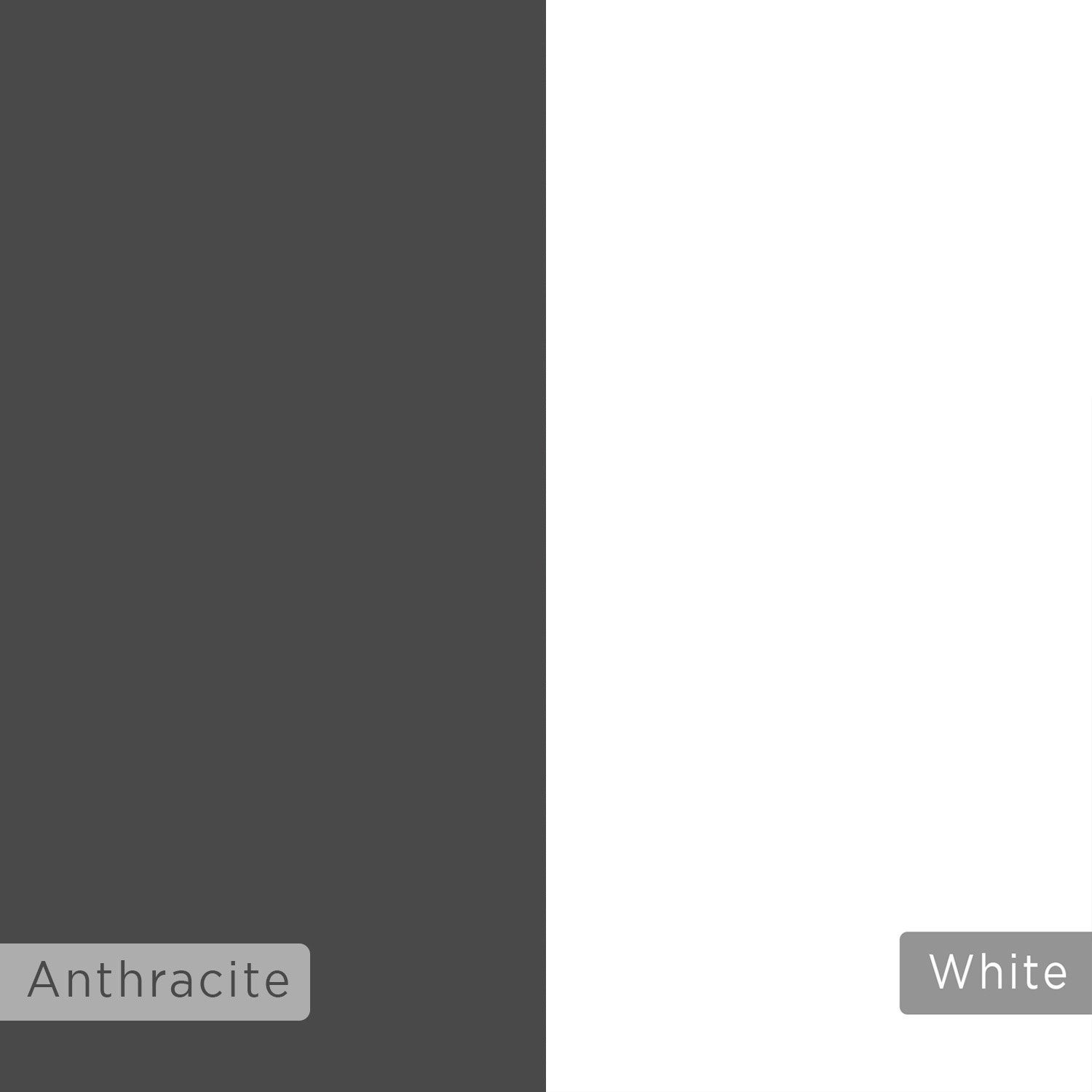 Decortie Beistelltisch Dom, Weiß-Anthrazit mit Gestaltungselementen,33,8 29,6 Moderner cm 60,7 x Beistelltisch x