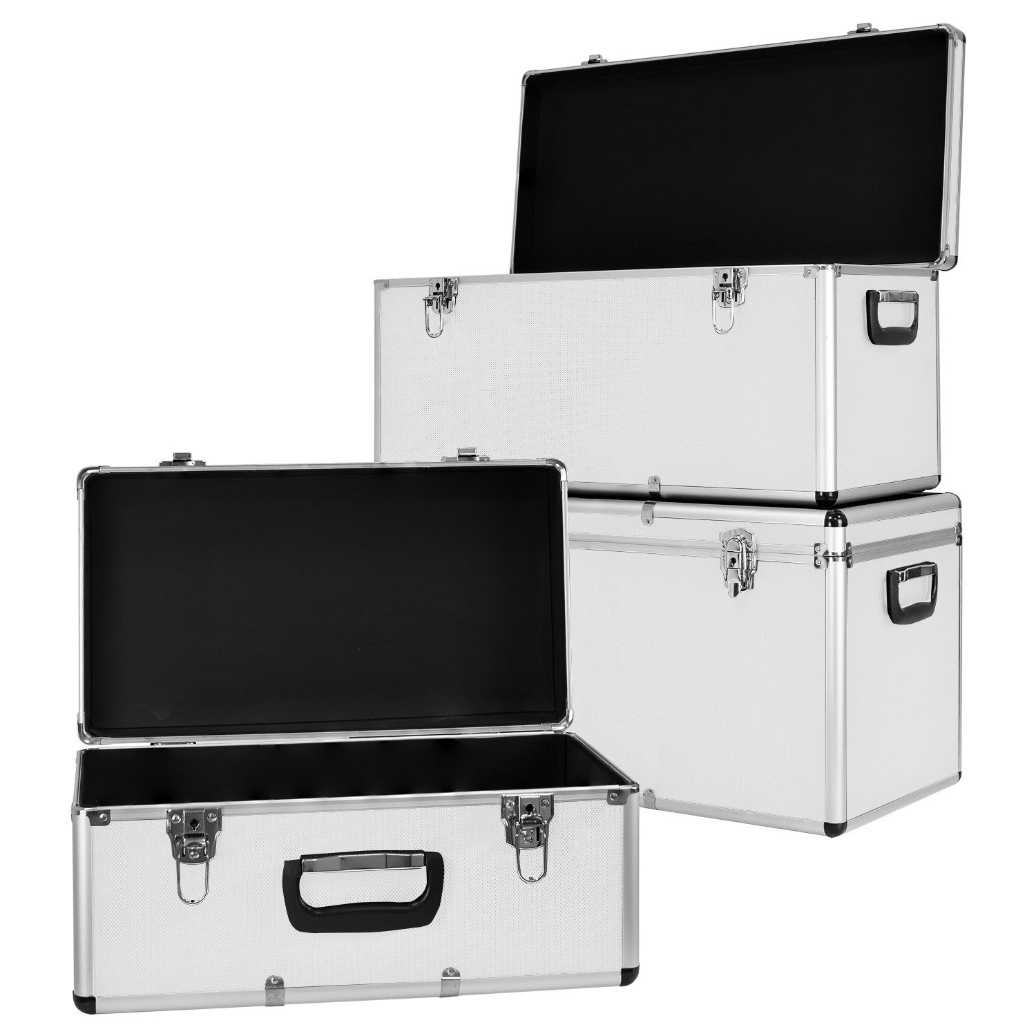Trucky Allzweckkiste Aluminium 3er Set Alukiste Alu Box Werkzeugkiste Werkzeugkoffer Silber
