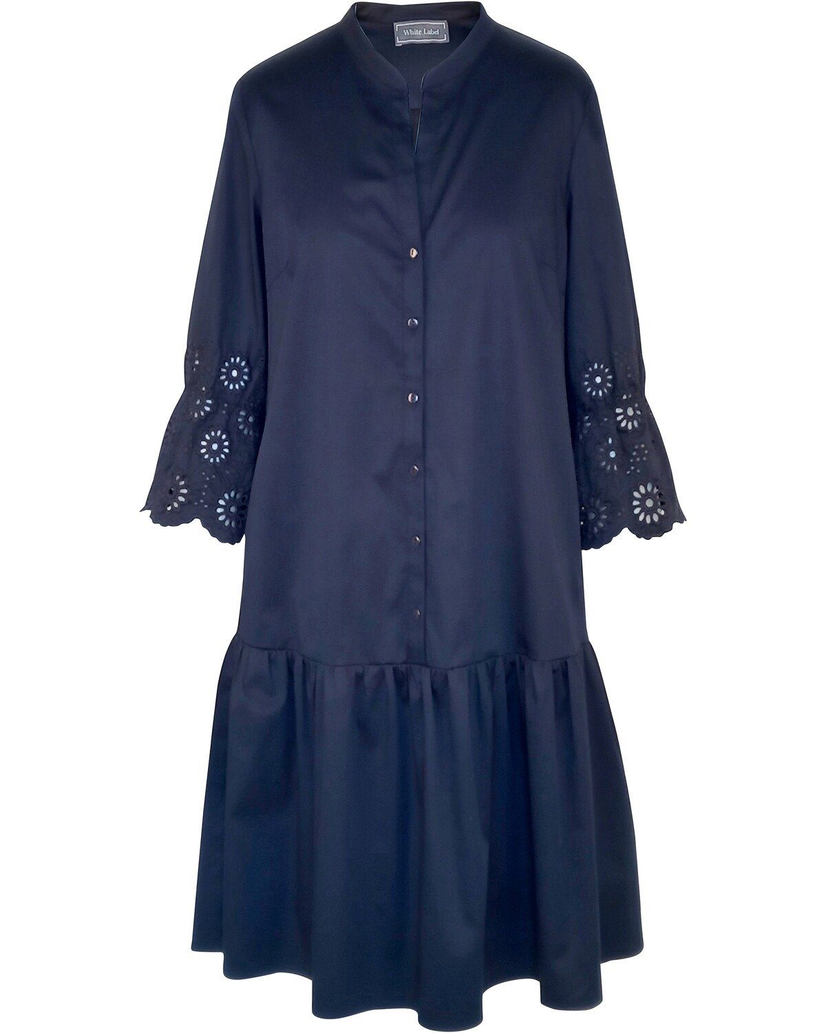 White Label Midikleid Stufenkleid mit Lochstick günstig online kaufen