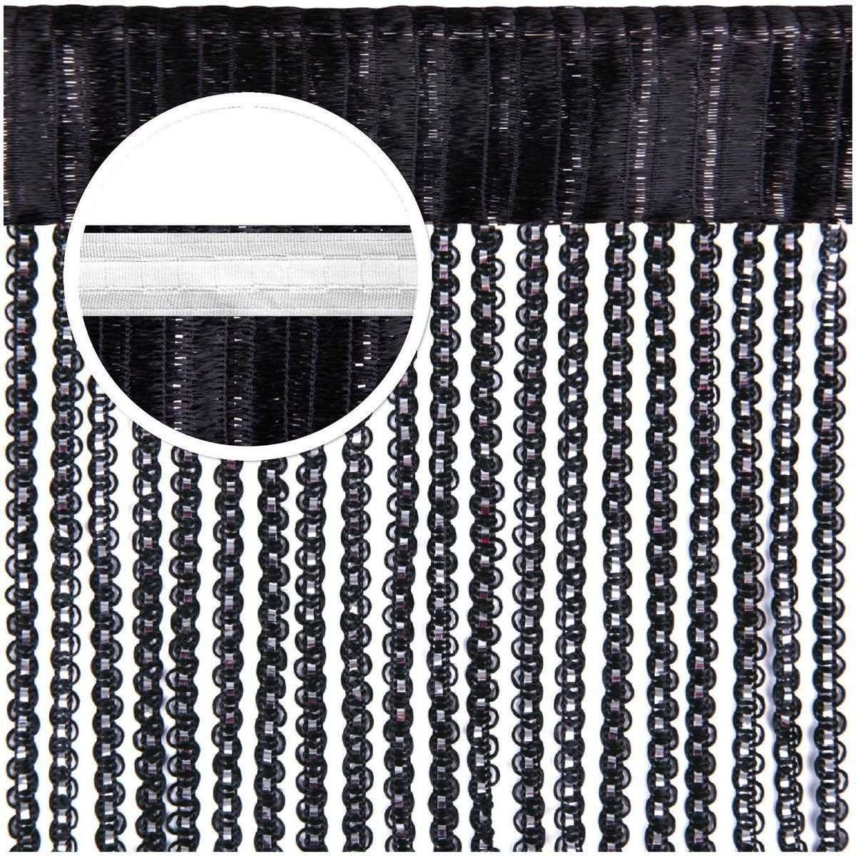 Arsvita Fadenvorhang Metall Optik Gardine Vorhang Lurex Universalband Silbe günstig online kaufen