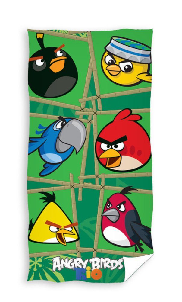 ANGRY BIRDS Strandtuch Angry Birds x Strandtuch Rio Badetuch 140 cm Handtuch 70