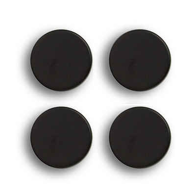 Zeller Present Magnet Magnet-Set, 4-tlg., extra stark, schwarz, Metall / Ferrit Magnet, Ø2,3 x 0,9 cm