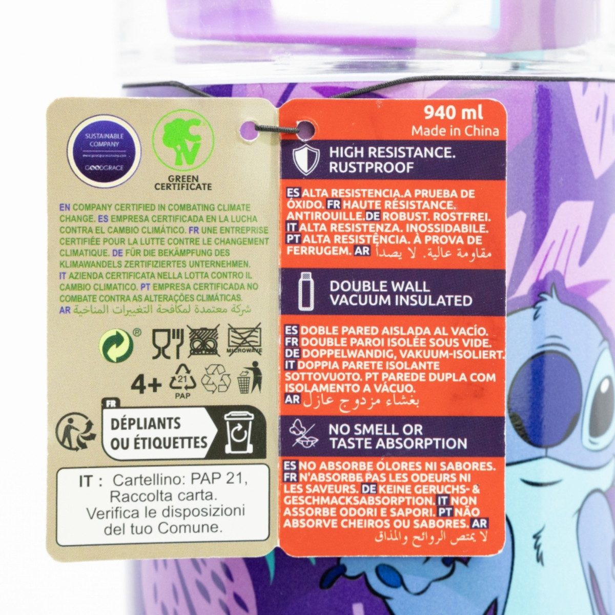 Lilo & Stitch Thermotasse Edelstahl 940 ml mit Drehverschluss – Bild 5 von 5