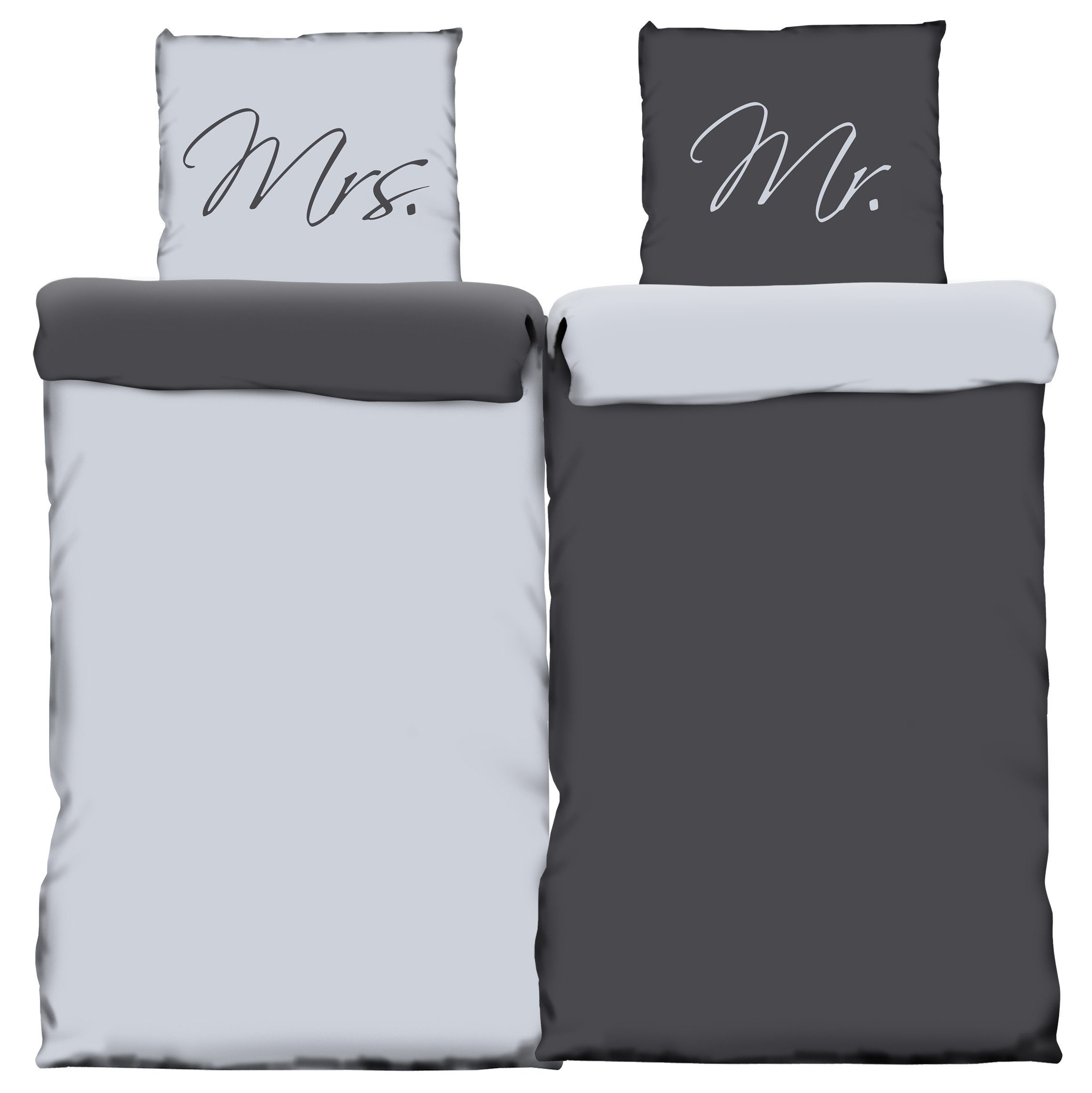 One Home Partnerbettwäsche Mr. and Mrs., günstig online kaufen