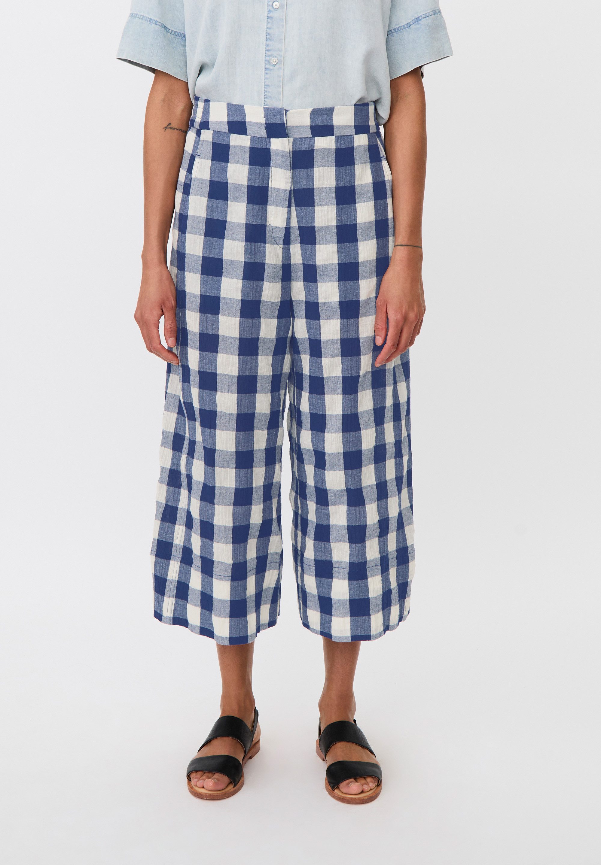 Masai MaPortia Gingham-karierte Baumwollstoff