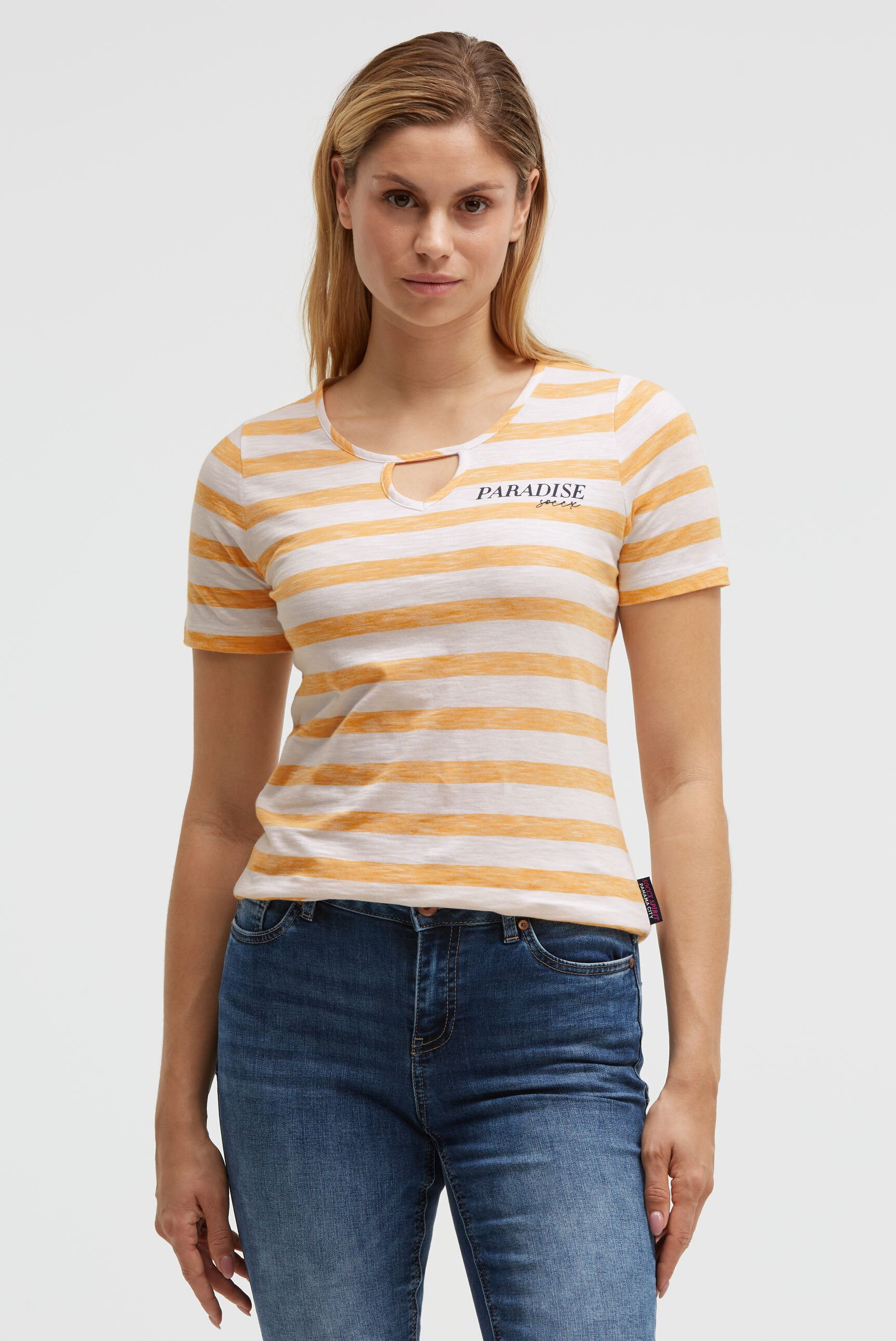 SOCCX Rundhalsshirt mit Cut-Outs