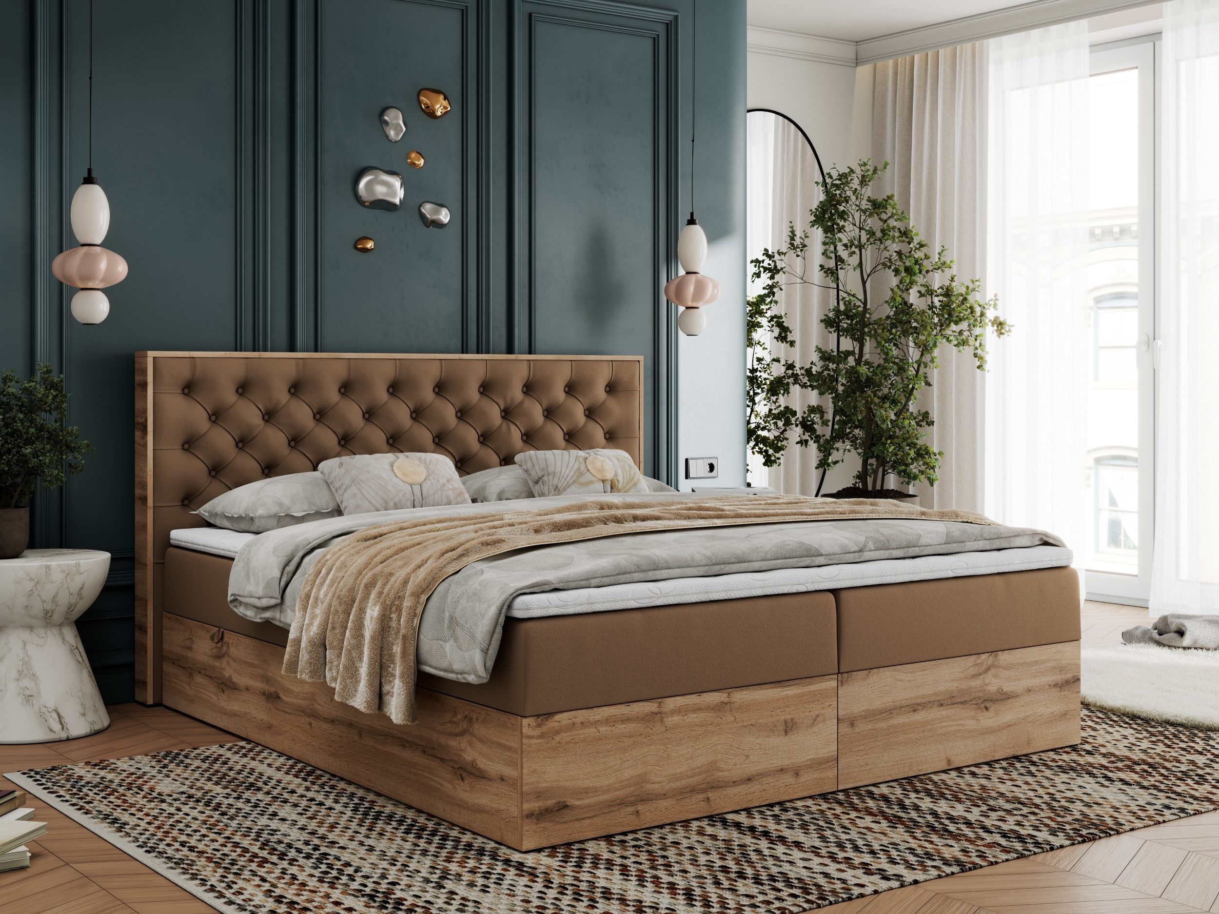 MKS MÖBEL Boxspringbett ALBERO 3 (Packung, günstig online kaufen