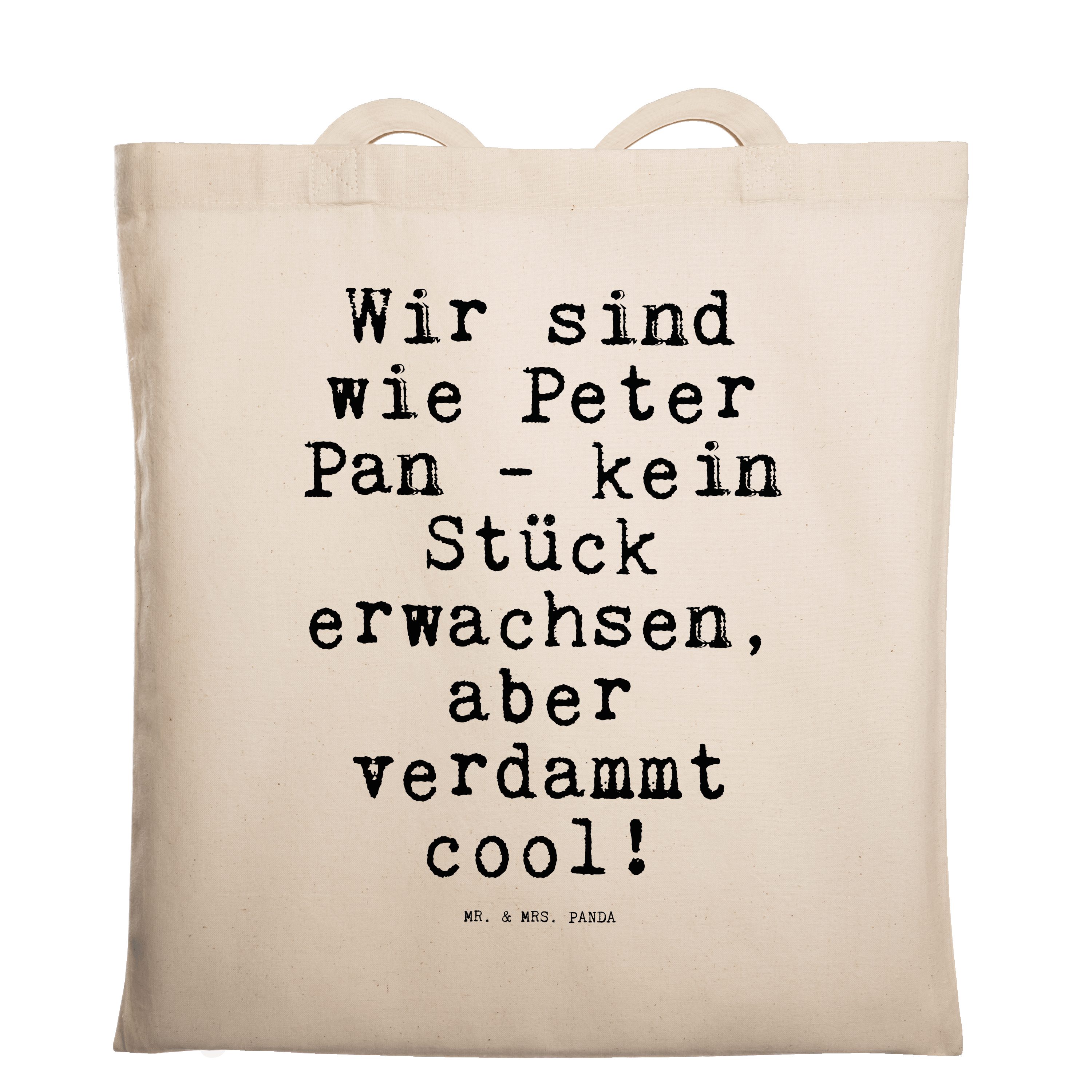 Mr. & Mrs. Panda Tragetasche »Wir sind wie Peter... Transparent