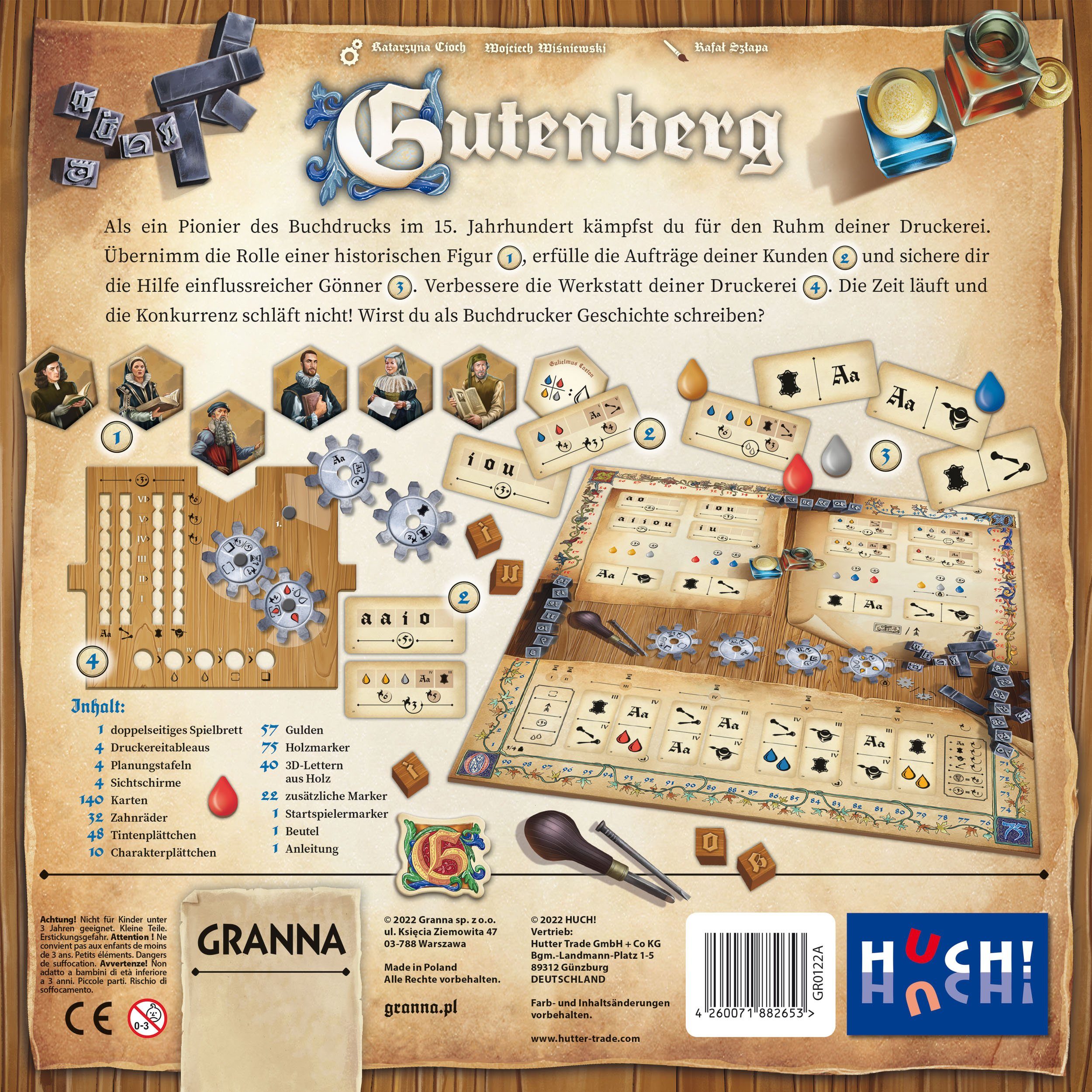 Gutenberg, Spiel, Europe Made Strategiespiel in Huch!