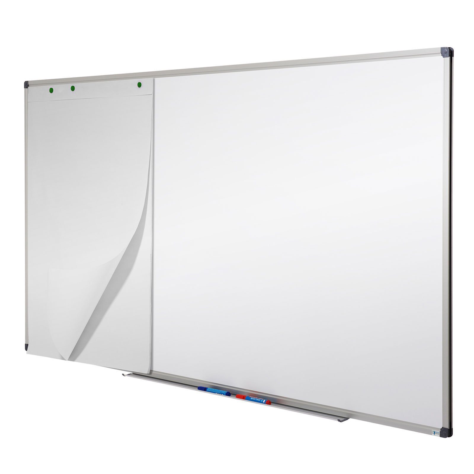 Whiteboard Wandtafel Memoboard Magnettafel Business ABS-Kunststoffecke 60X80cm 