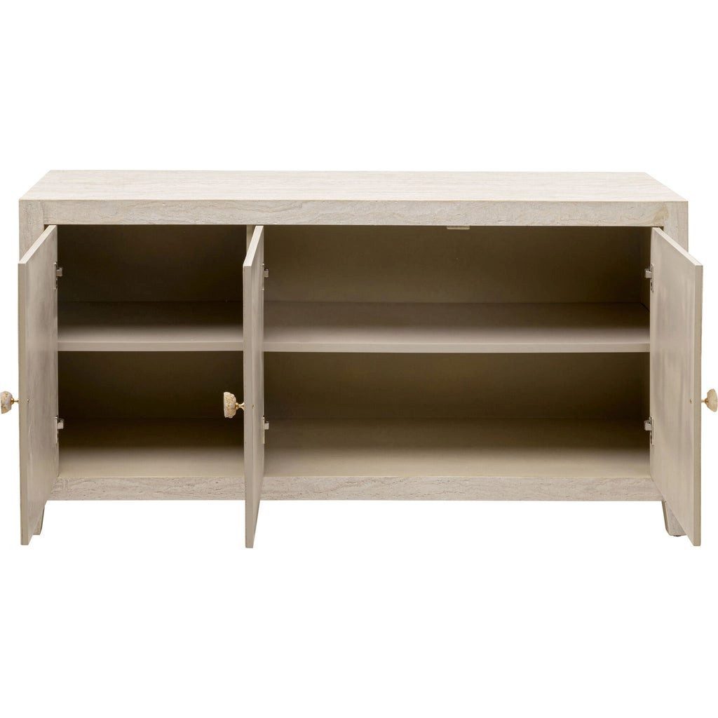 Kare Design Sideboard Travertino, Travertinstein-Optik, Breite 140 cm
