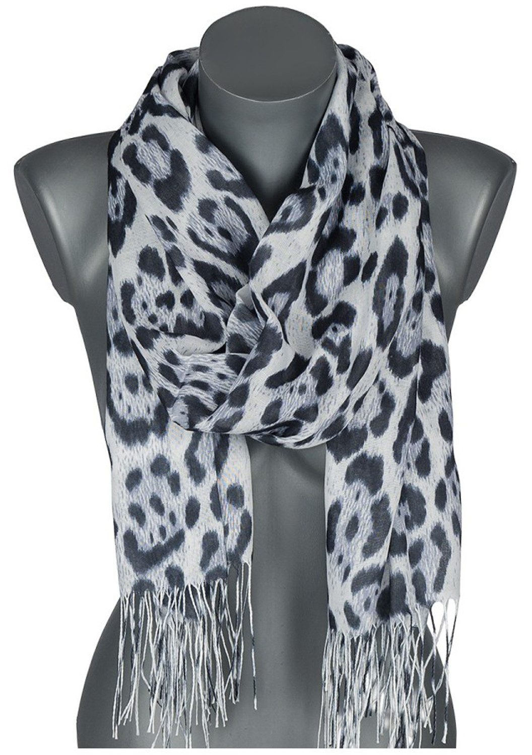 chic4home Schal Color Flow, (1-St. 1-teilig), sommerlicher Damen Schal mit Raubtiermuster