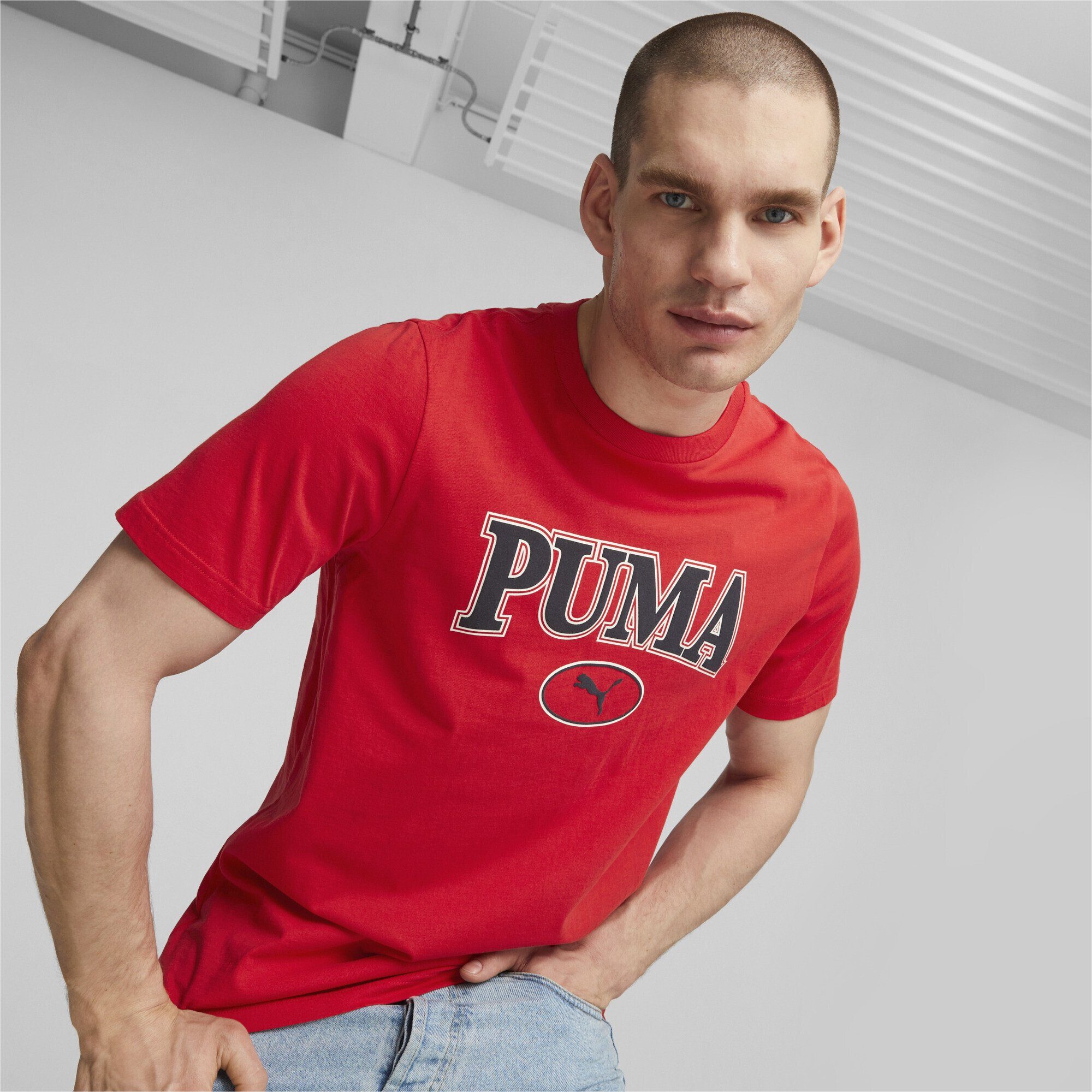 PUMA SQUAD PUMA Herren T-Shirt Red All T-Shirt For Time