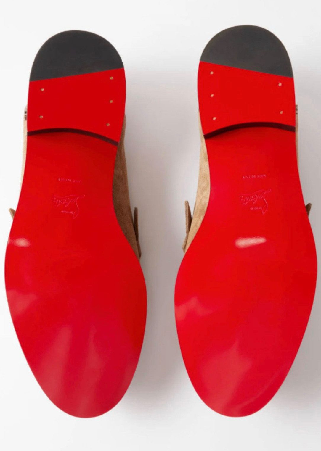 CHRISTIAN LOUBOUTIN Loafers Suede Penny No Back Slippers Sneakers Schuhe Turnschuhe Loafer klappbaren Ferse