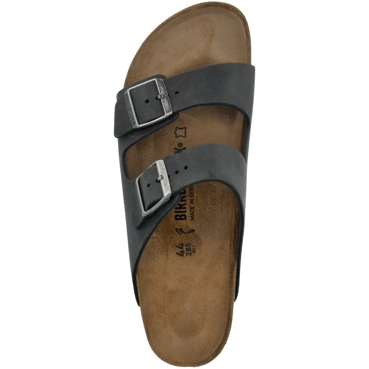 schwarz Unisex Fettleder Sandale normal Erwachsene Arizona Birkenstock