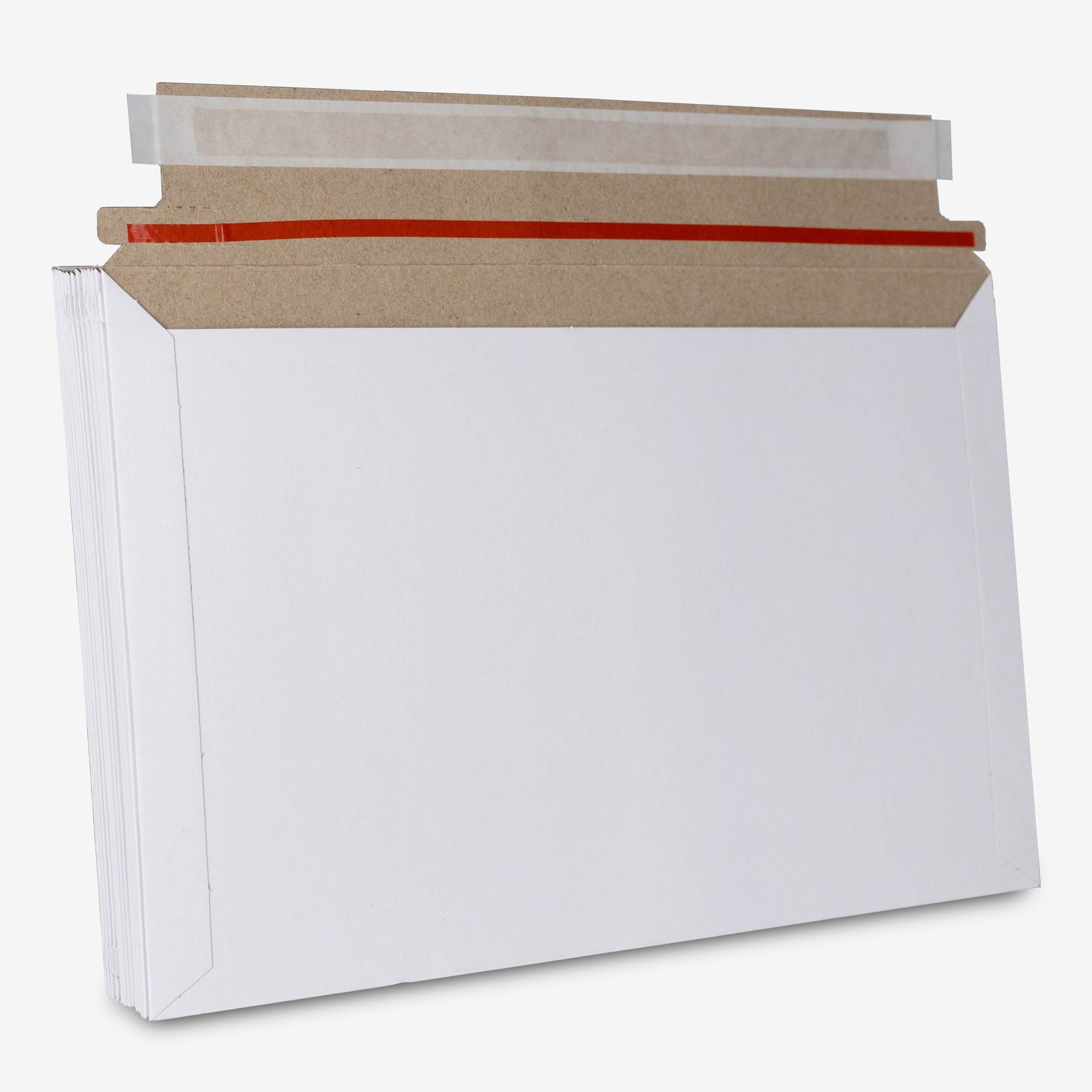 laio Versandtasche Versandtaschen Weiß aus Vollpappe mit Querbefüllung 250x160mm