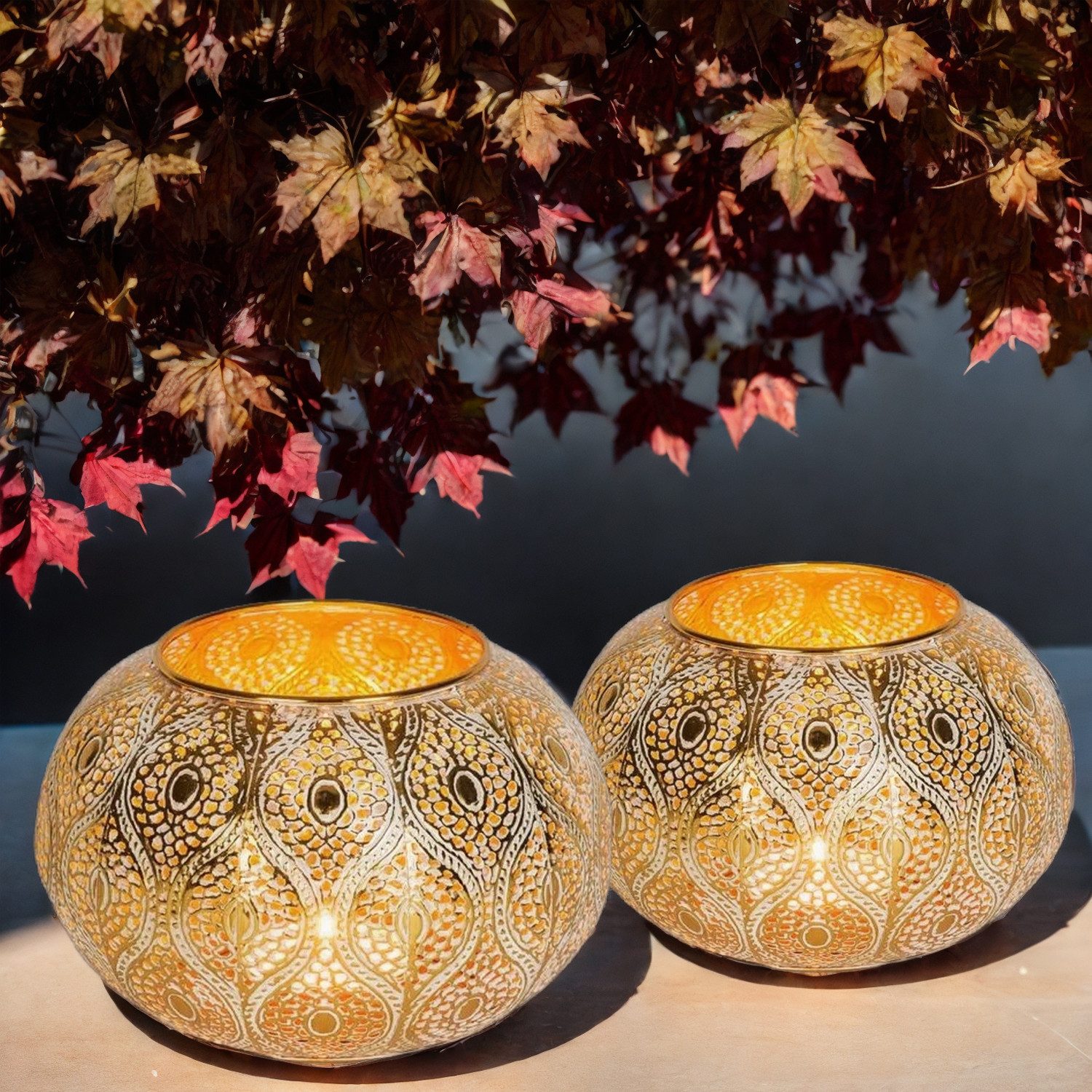 Marrakesch Orient & Mediterran Interior Teelichthalter 2er Set MAADES Desig günstig online kaufen