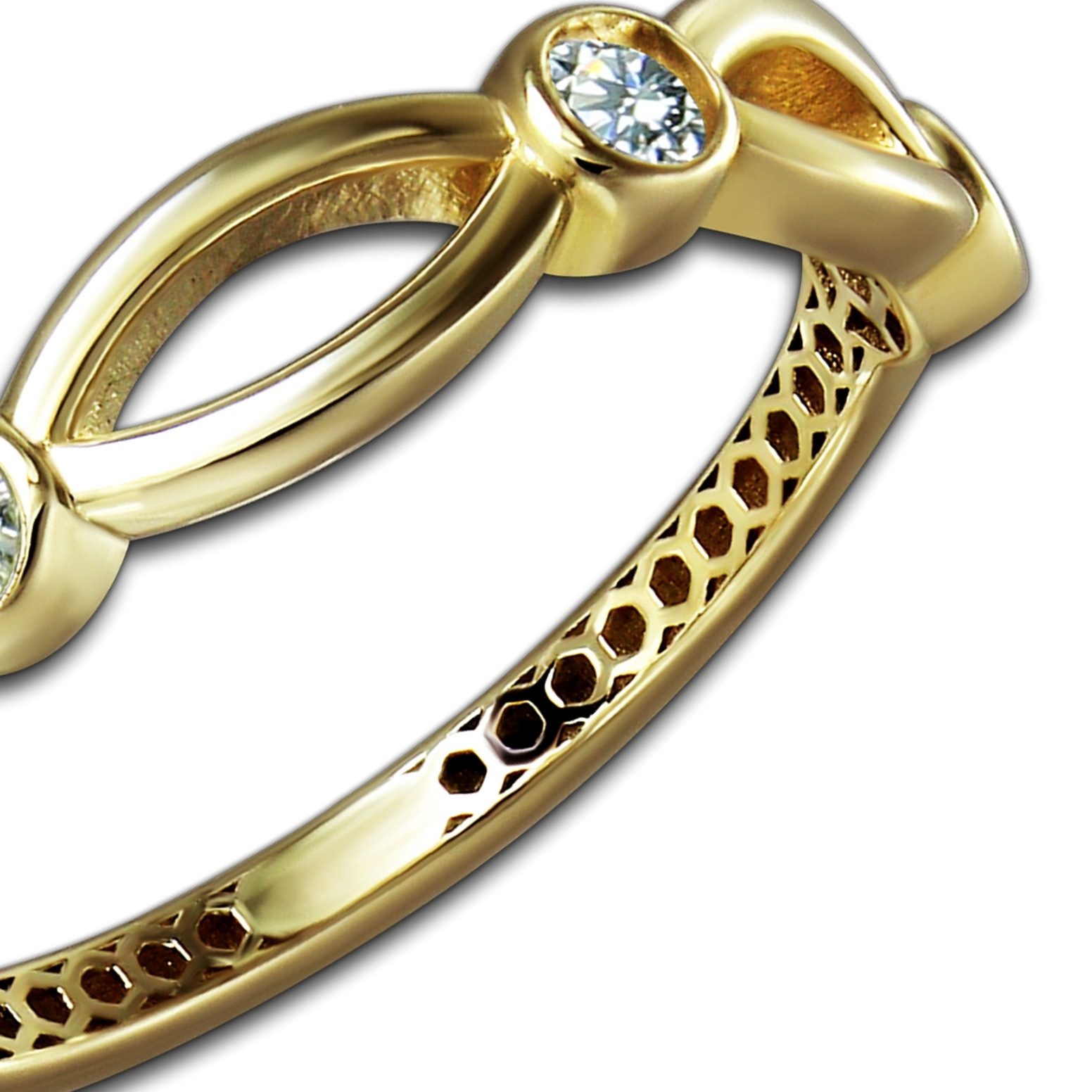 GoldDream Goldring GoldDream Gold Ring Zirkonia Ranke Gr.56 (Fingerring), Damen Ring Ranke, 56 (17,8), Echtgold, 333er Gelbgold, gold