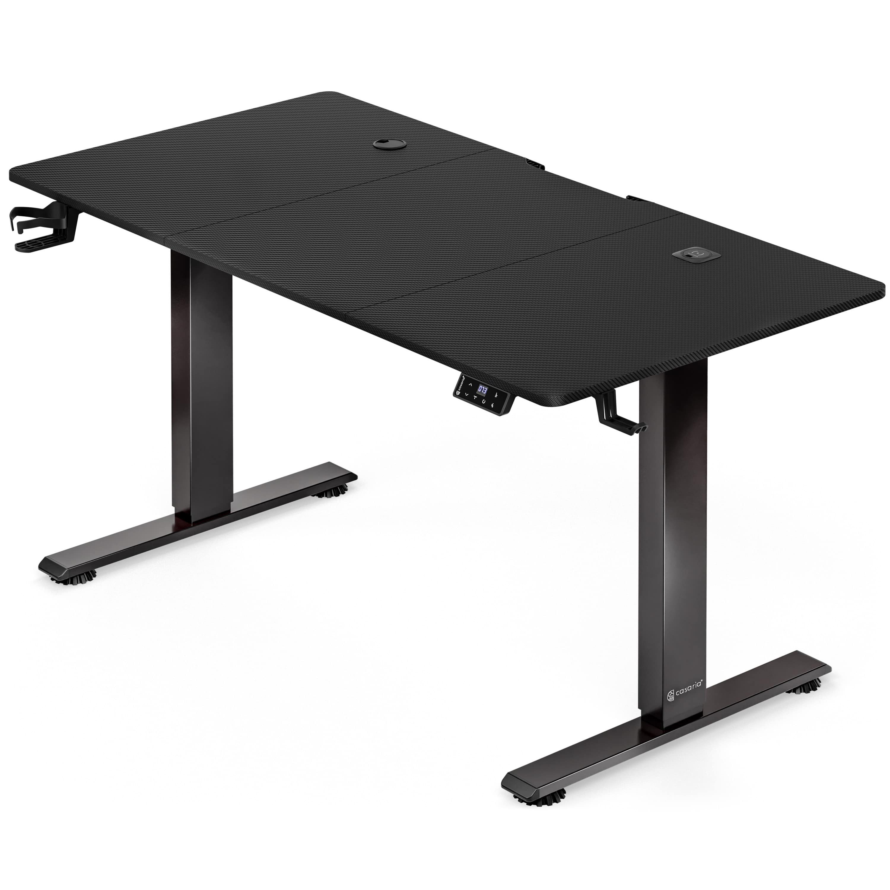 Casaria Schreibtisch Elektrisch höhenverstellbar Memory-Funktion Sitz-/Steherinnerung, Höhenverstellbar elektrisch mit Wireless Charger 120 / 140 / 160 cm