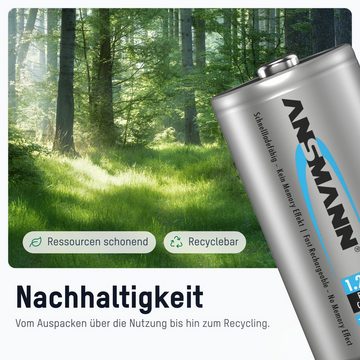 ANSMANN AG Akku C 4500mAh Baby NiMH 1,2V – 1000x wiederaufladbar (6 Stück) Akku 4500 mAh (1.2 V)