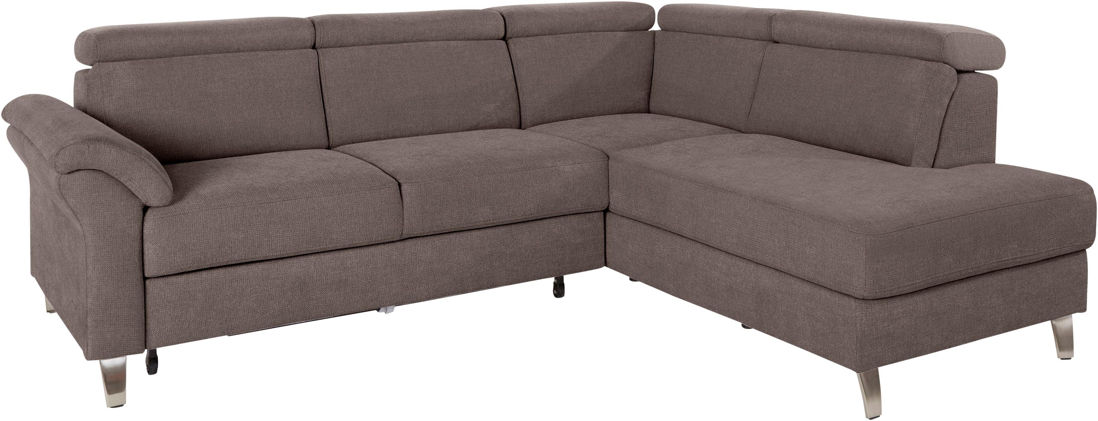 sit&more Ecksofa Arngast L-Form, inklusive Kopfteilverstellung und Federkern